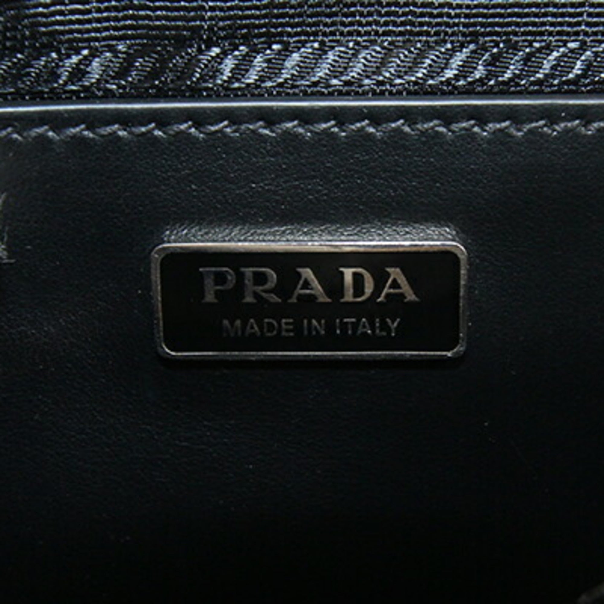 Prada Grayish Saffiano Shoulder Bag (Pre-Owned)