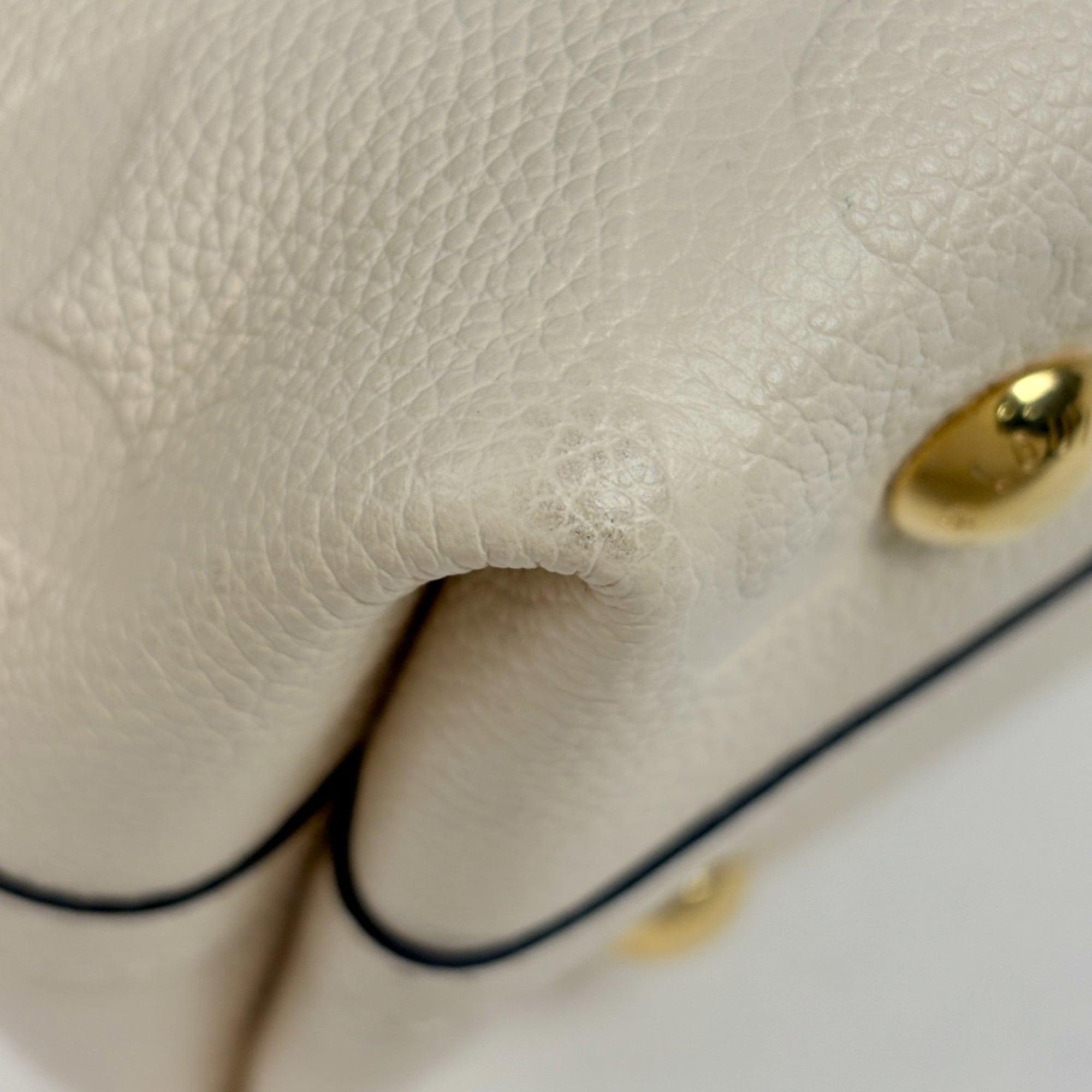 Louis Vuitton Cream White Monogram Empreinte Shoulder Bag (Pre-Owned)