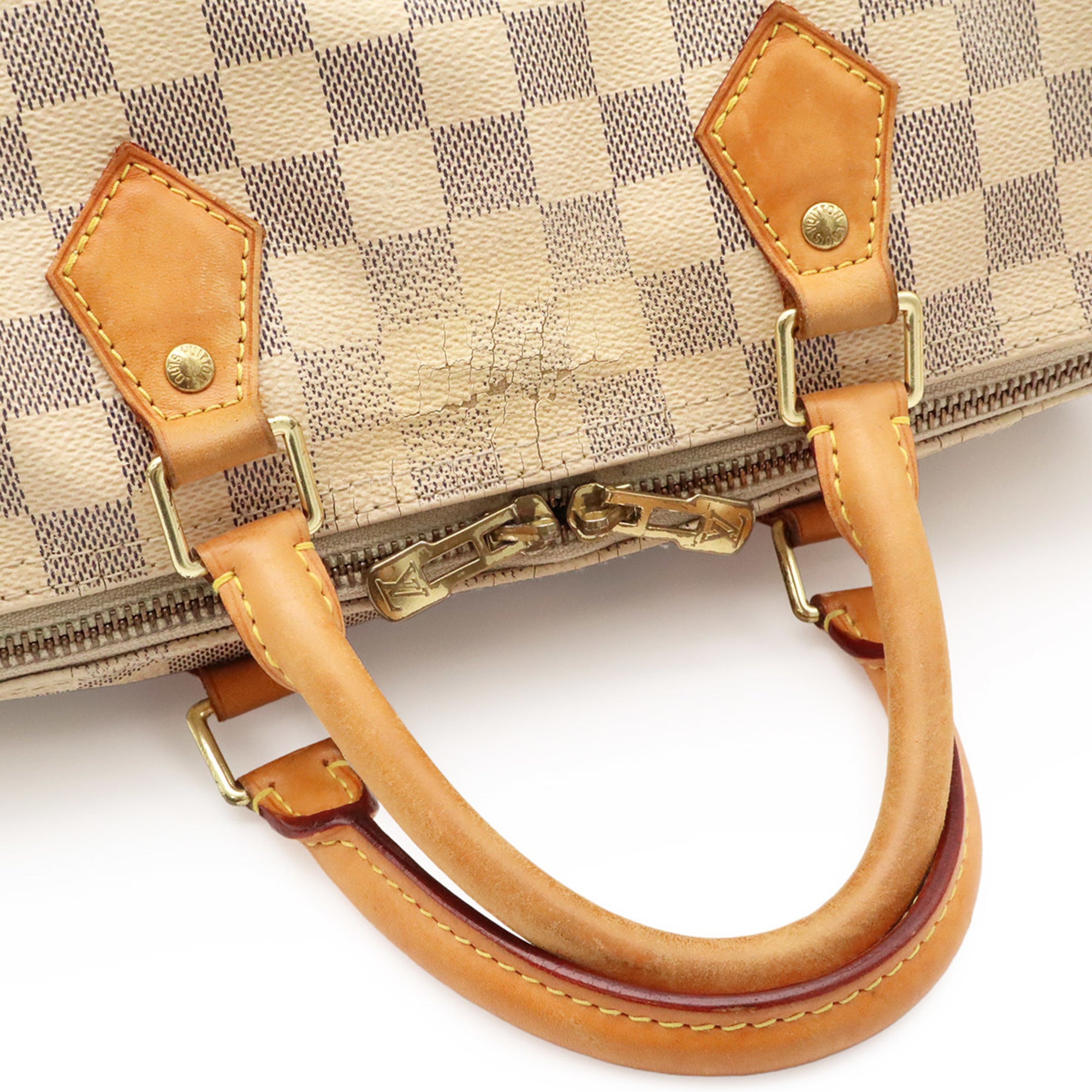 Louis Vuitton Damier Azur Ivory White Damier Azur Handbag Shoulder Bag (Pre-Owned)