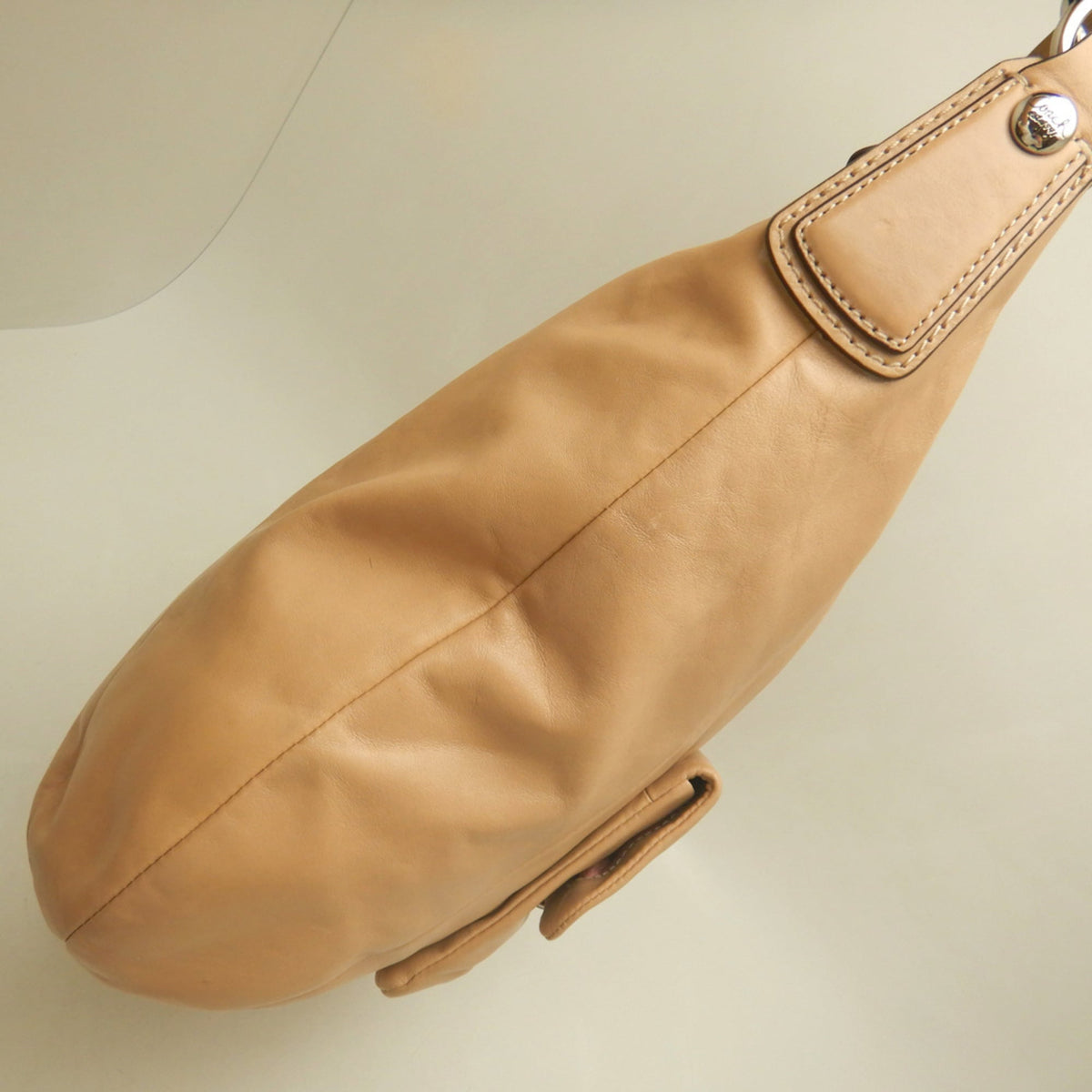 Coach Kristin Beige Leather Shoulder Bag (Pre-Owned)