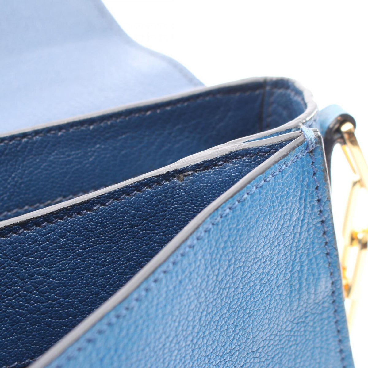 Miu Miu Blue Navy Leather Handbag Shoulder Bag (Pre-Owned)