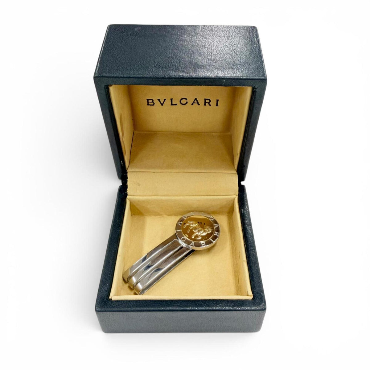Bvlgari Gold Silver Stainless Steel Money Clip (Pre-Owned)