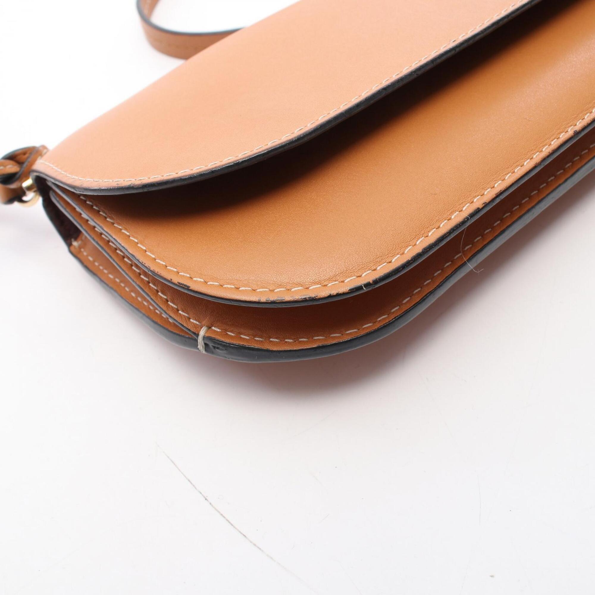 Loewe Brown Leather Handbag Shoulder Bag (Pre-Owned)