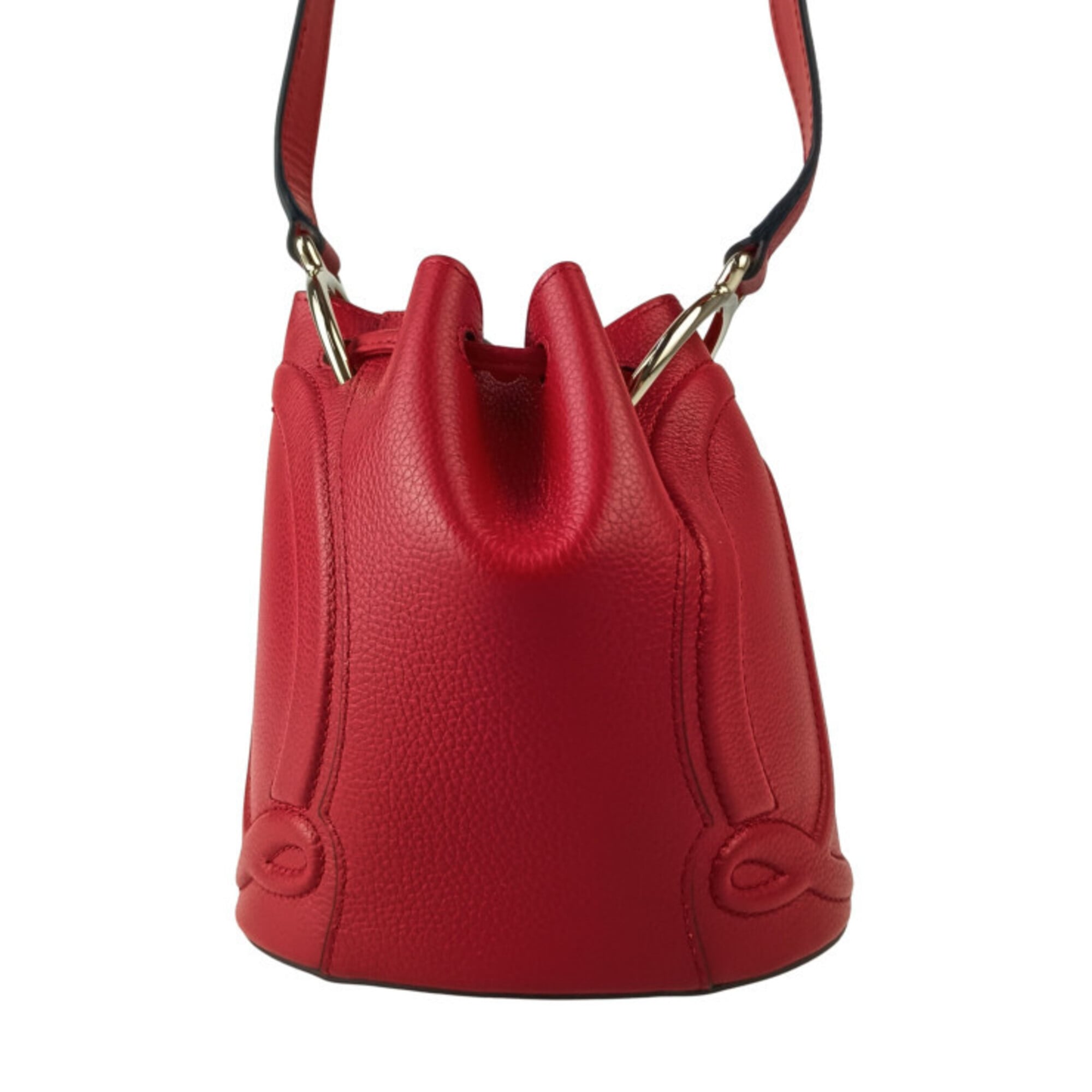 Christian Louboutin Red Color Leather Shoulder Bag (Pre-Owned)