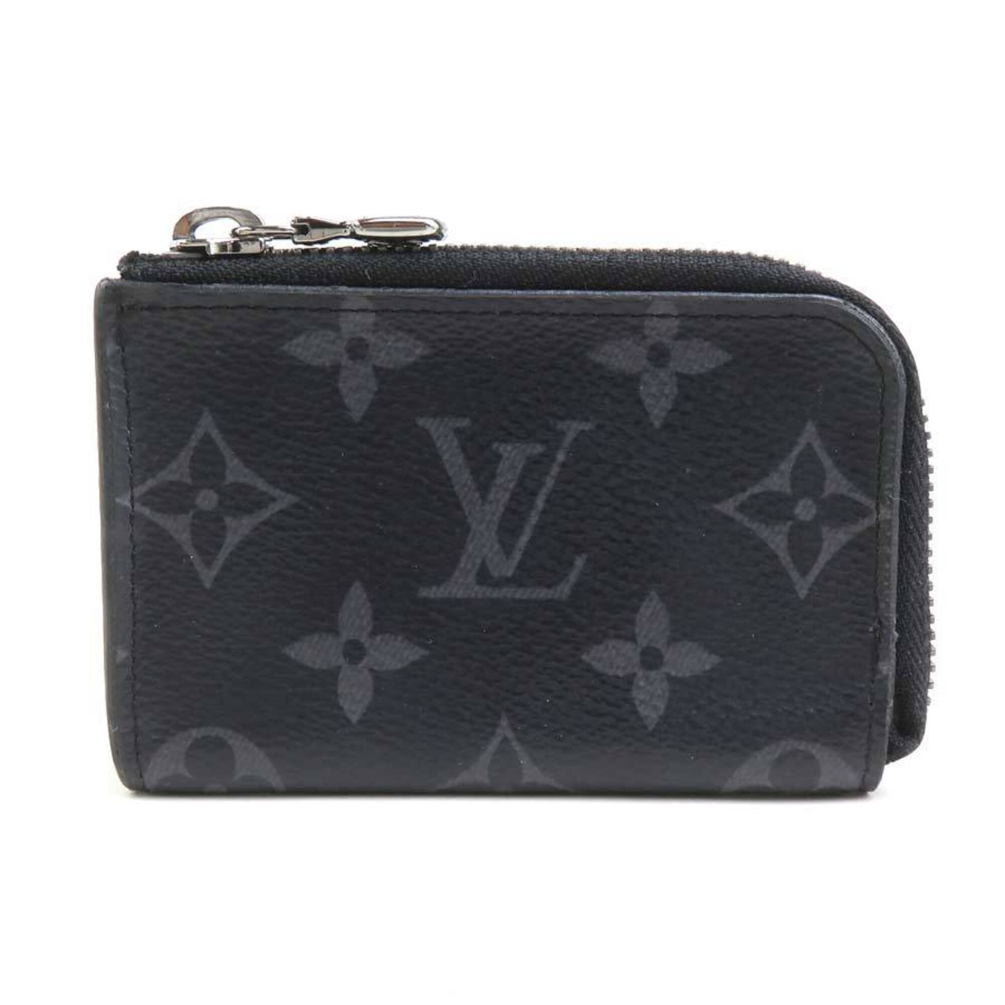 Louis Vuitton Black Gray Monogram Eclipse Monogram Eclipse Coin Purse/Coin Case (Pre-Owned)