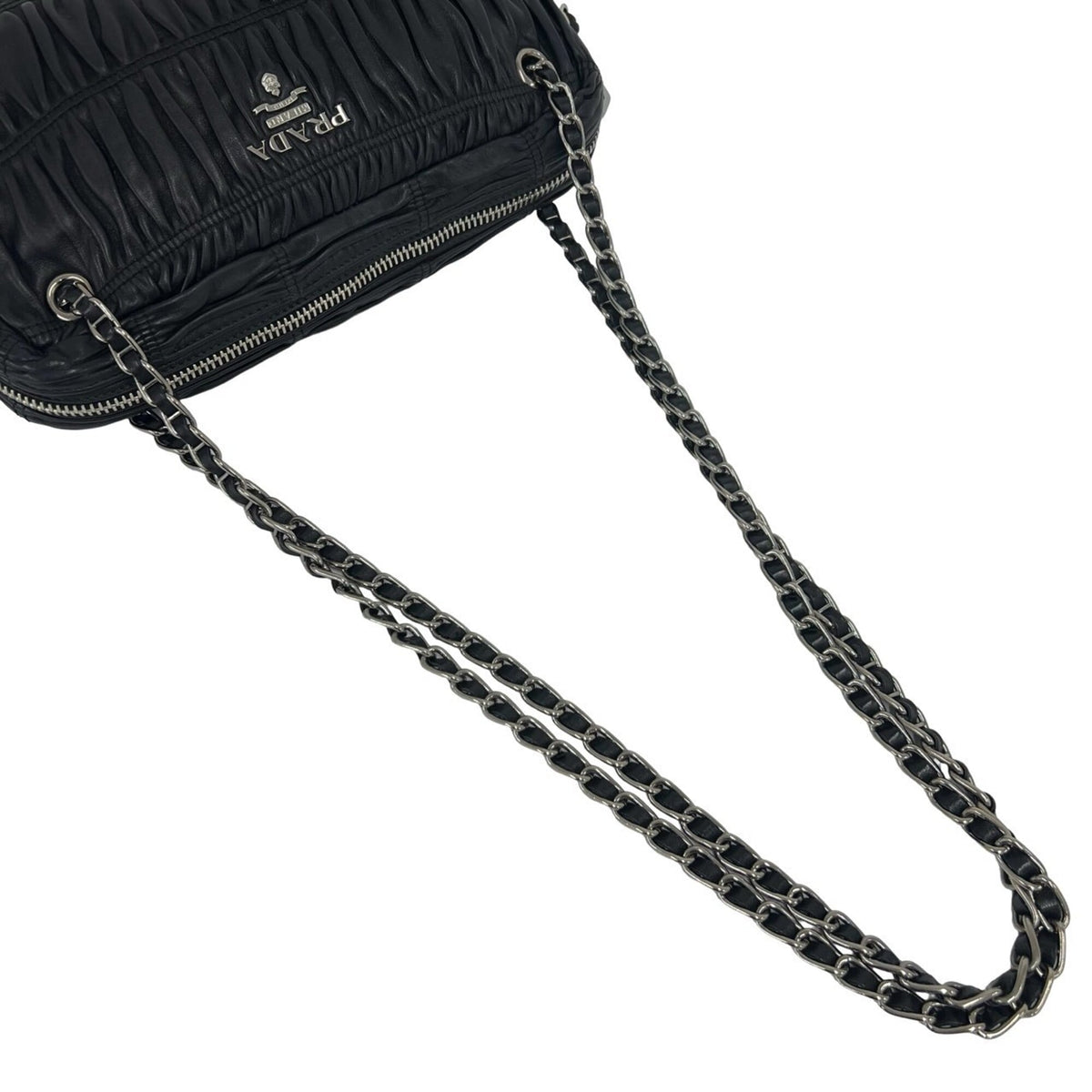 Prada Black Leather Shoulder Bag (Pre-Owned)