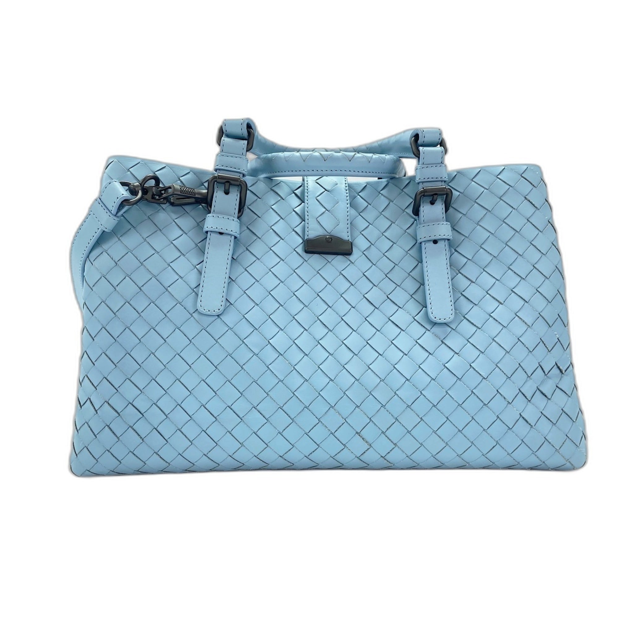 Bottega Veneta Blue Leather Handbag (Pre-Owned)
