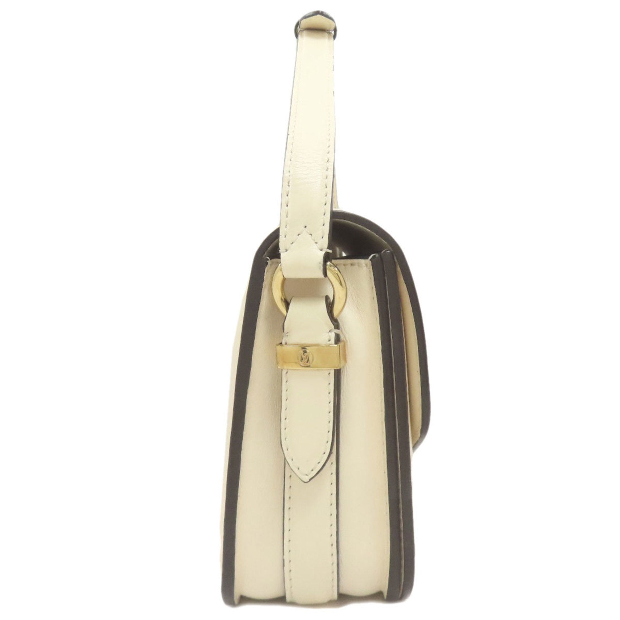 Louis Vuitton Cream Leather Shoulder Bag (Pre-Owned)