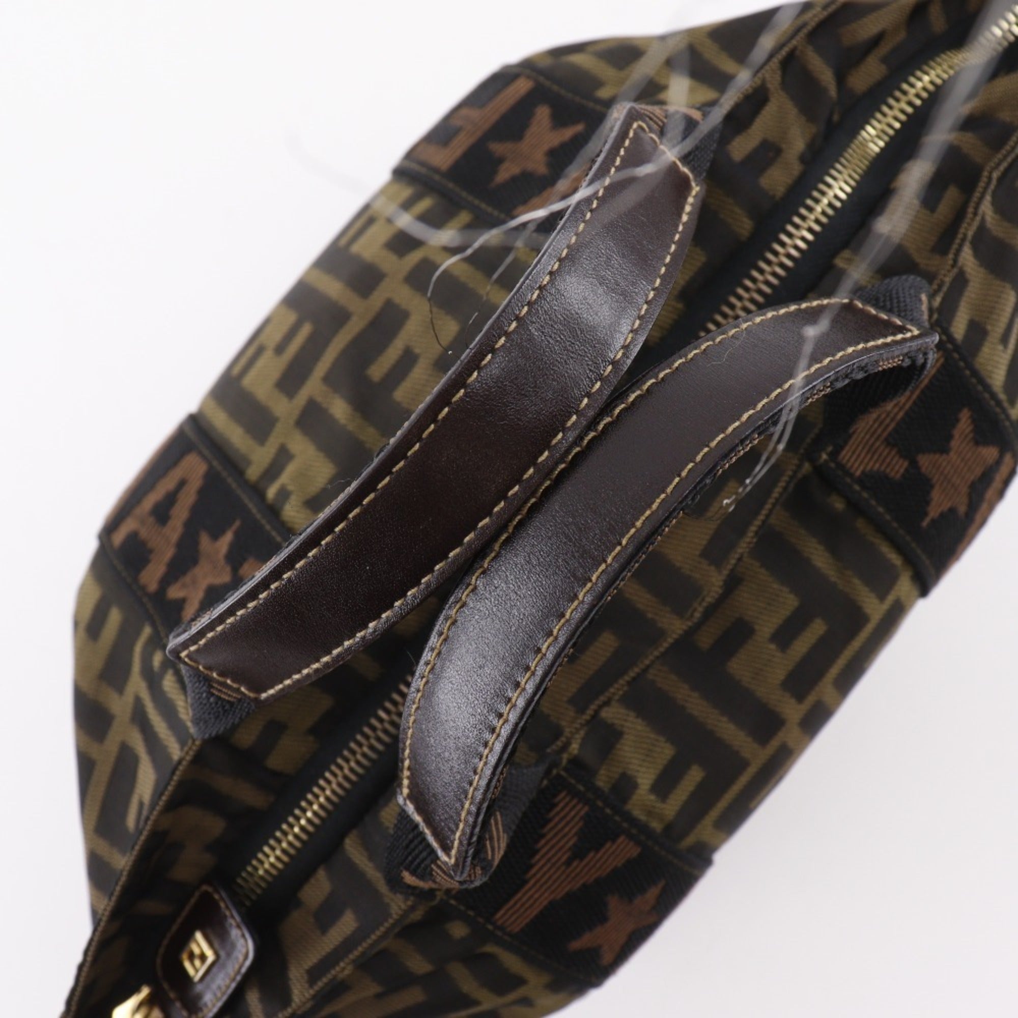 Fendi Brown Nylon Canvas Handbag (Pre-Owned)