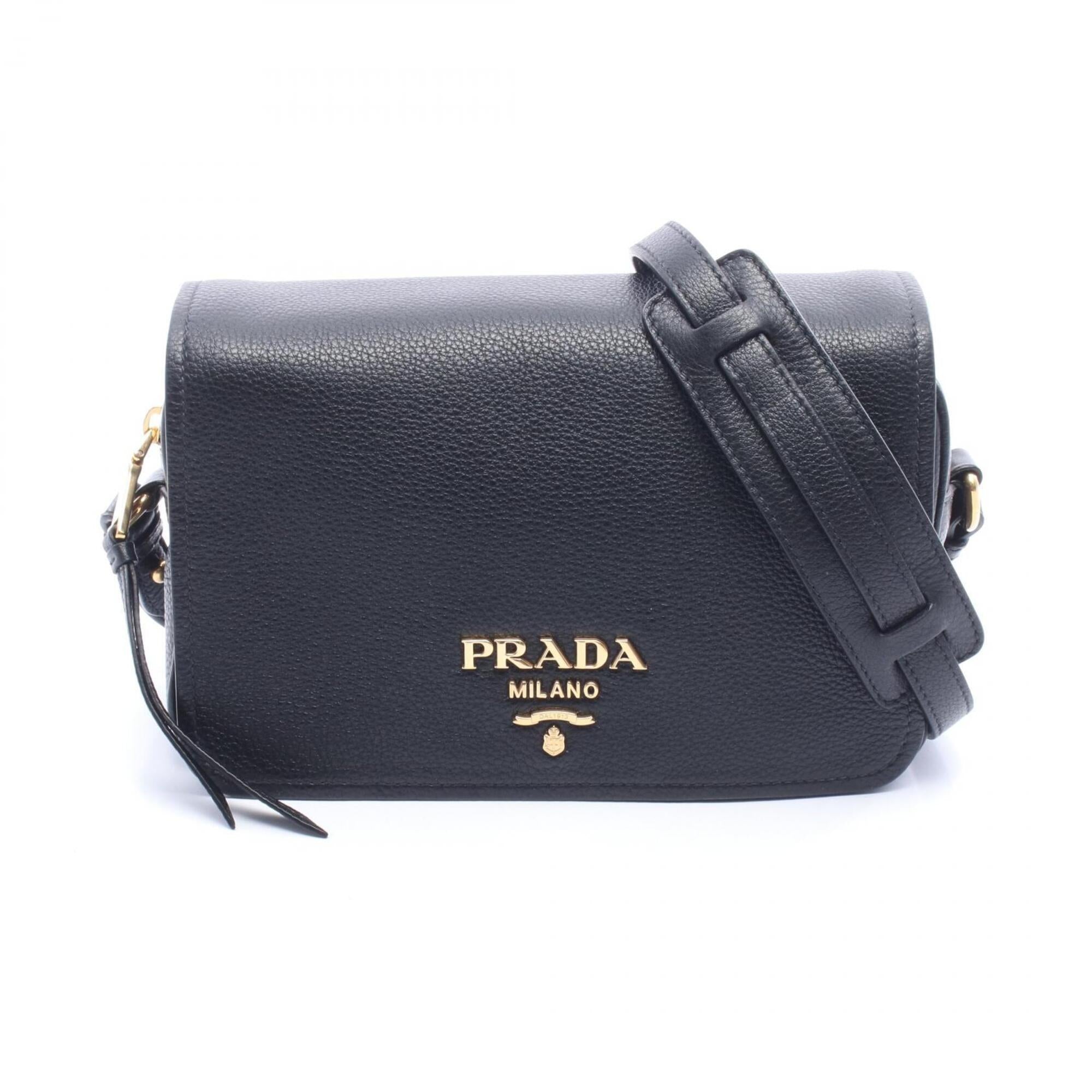 Prada Black Leather Shoulder Bag (Pre-Owned)