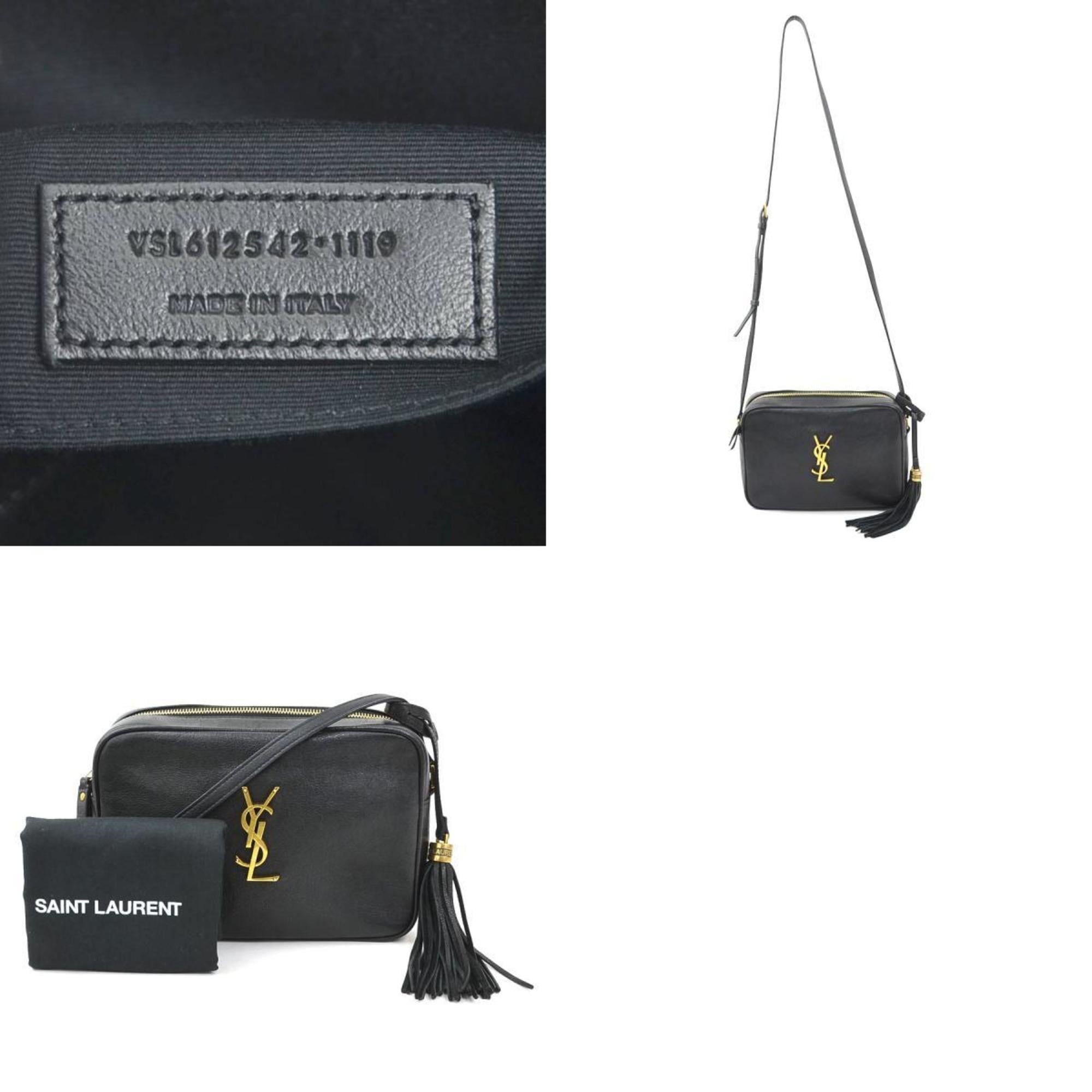 Saint Laurent Black Leather Shoulder Bag (Pre-Owned)