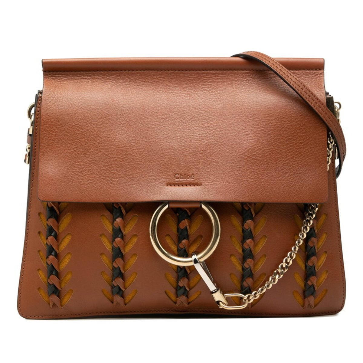 Chloé Black Brown Leather Shoulder Bag (Pre-Owned)