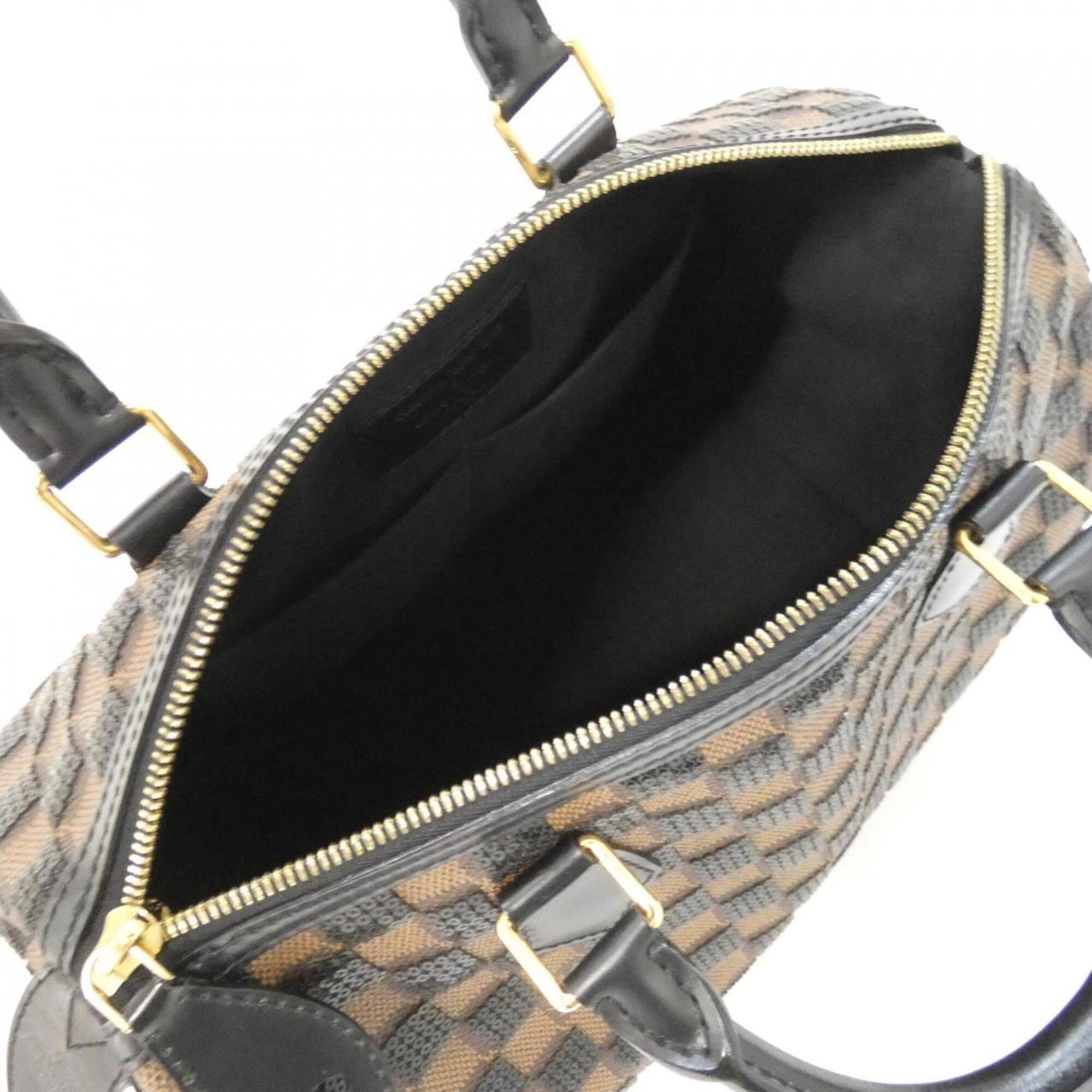 Louis Vuitton Black Ebene Coated Canvas Spangles Boston Bag (Pre-Owned)