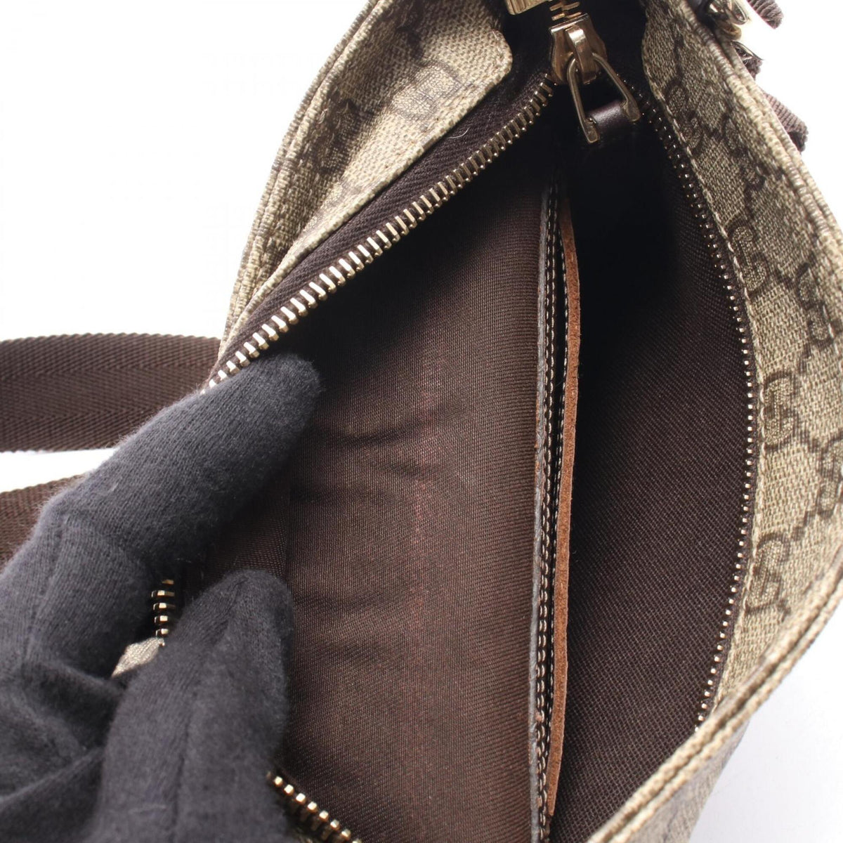 Gucci Beige Brown Pvc Leather Handbag Shoulder Bag (Pre-Owned)