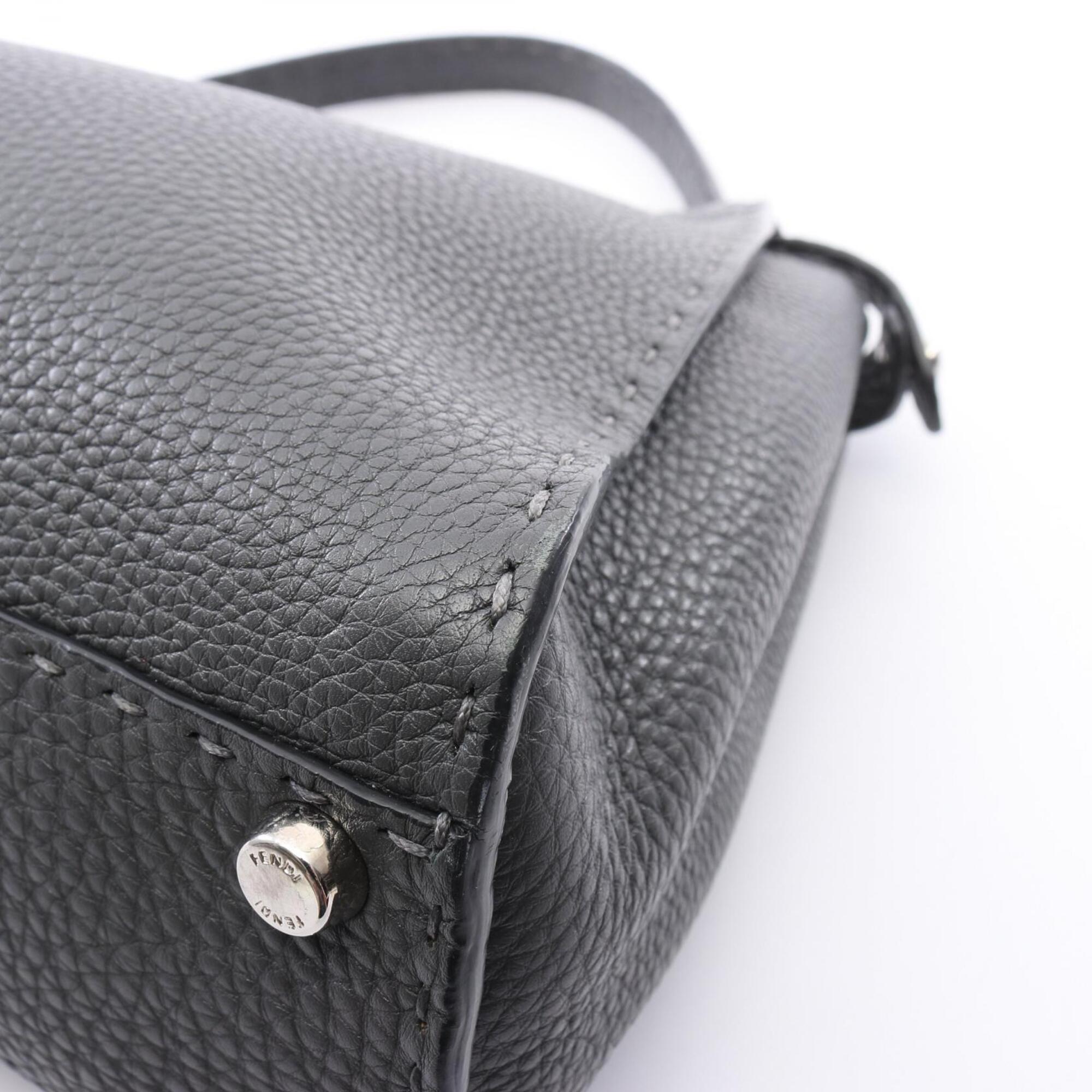 Fendi Gray Leather Handbag (Pre-Owned)