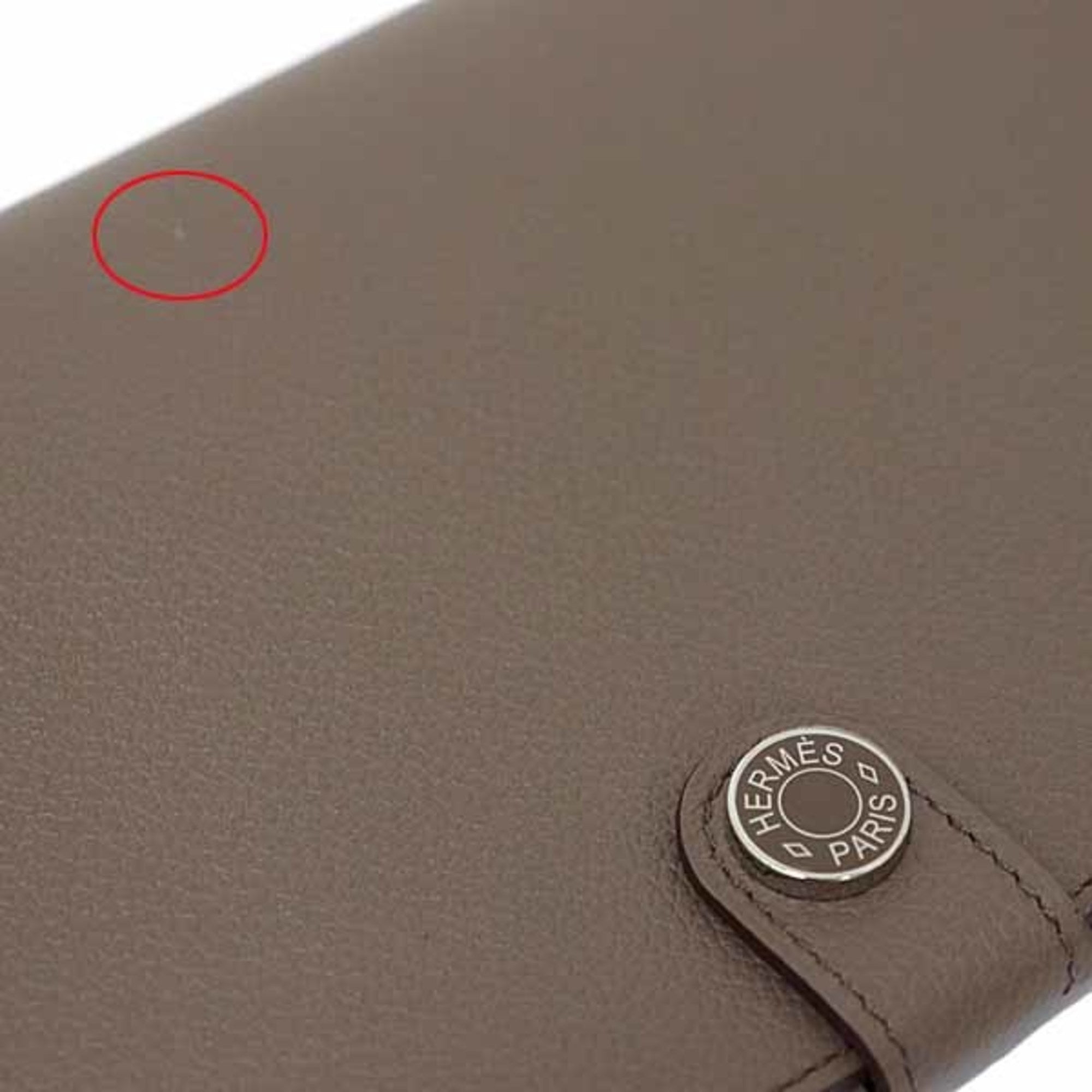 Hermes Evercalf Leather Long Wallet (Bi-Fold) (Pre-Owned)