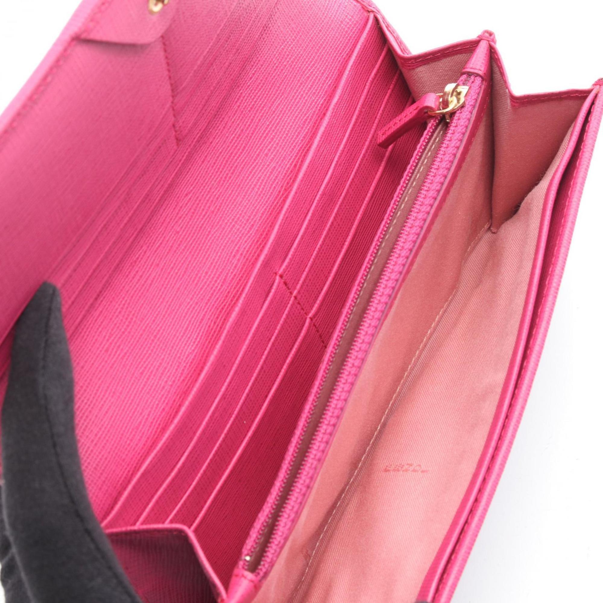 Fendi Black Brown Pink Leather Pvc Long Wallet (Bi-Fold) (Pre-Owned)