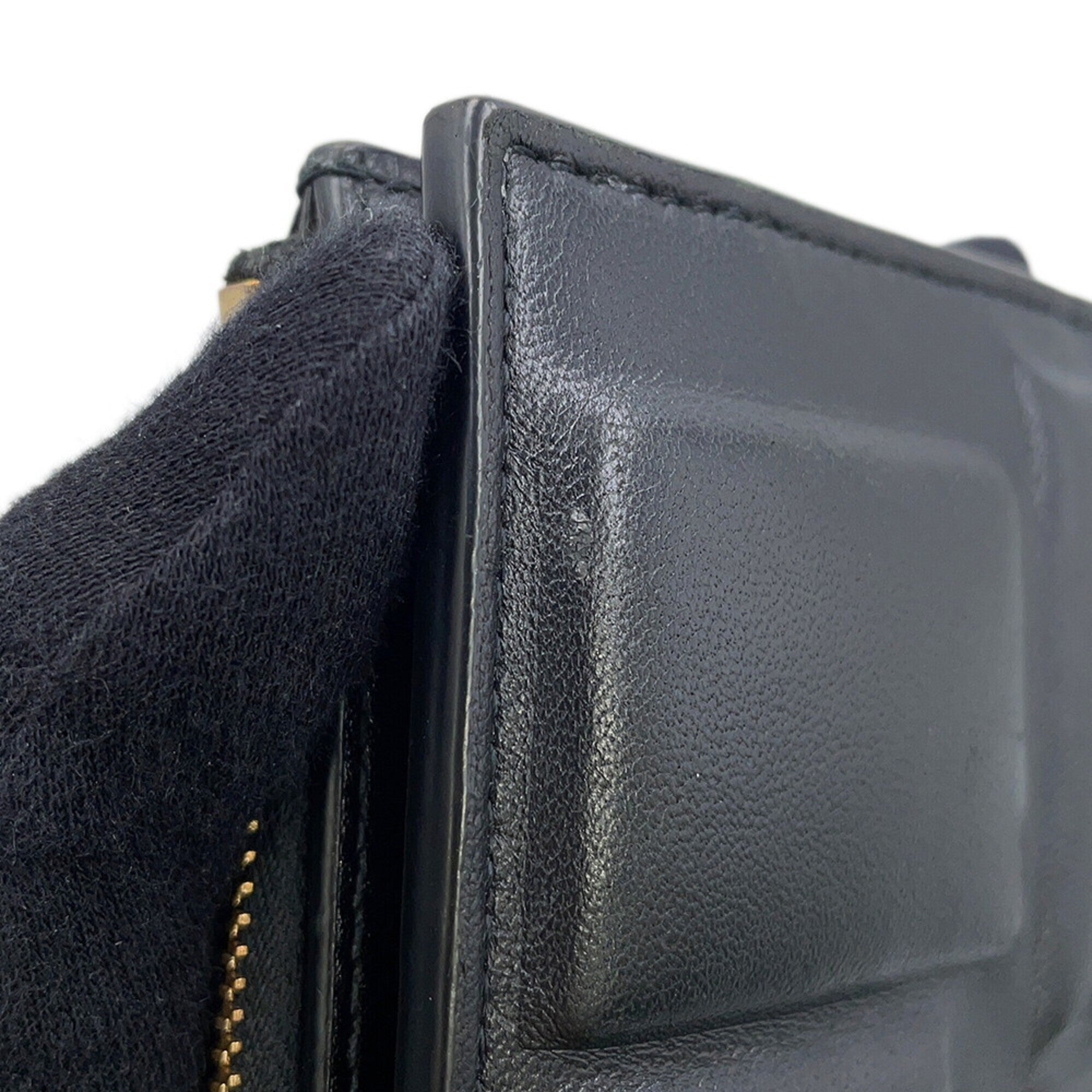 Bottega Veneta Black Leather Wallet (Bi-Fold) (Pre-Owned)