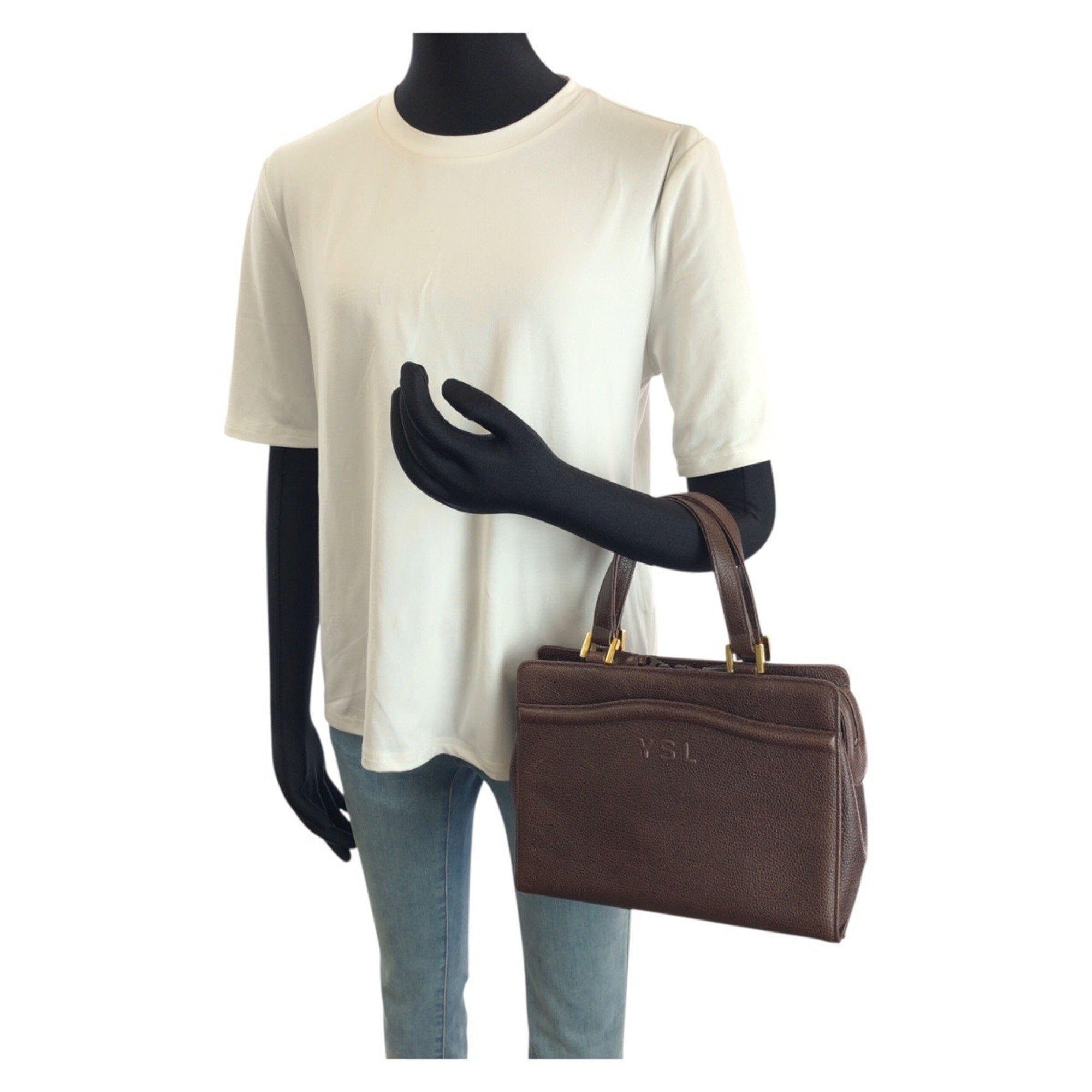 Yves Saint Laurent Brown Leather Handbag (Pre-Owned)
