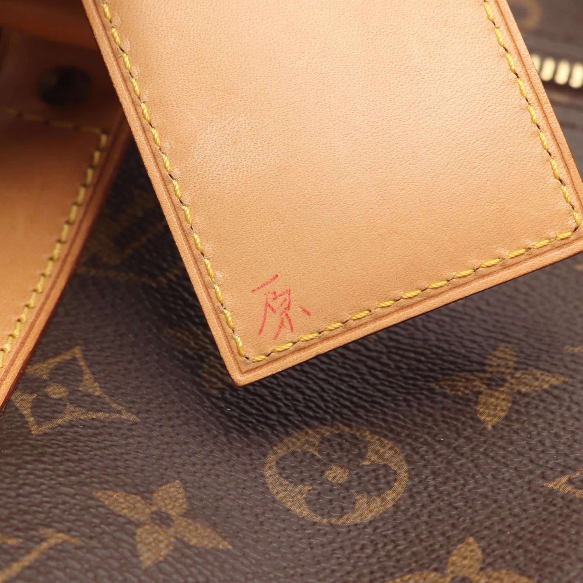 Louis Vuitton Brown Monogram Coated Canvas Leather Boston Bag Handbag (Pre-Owned)