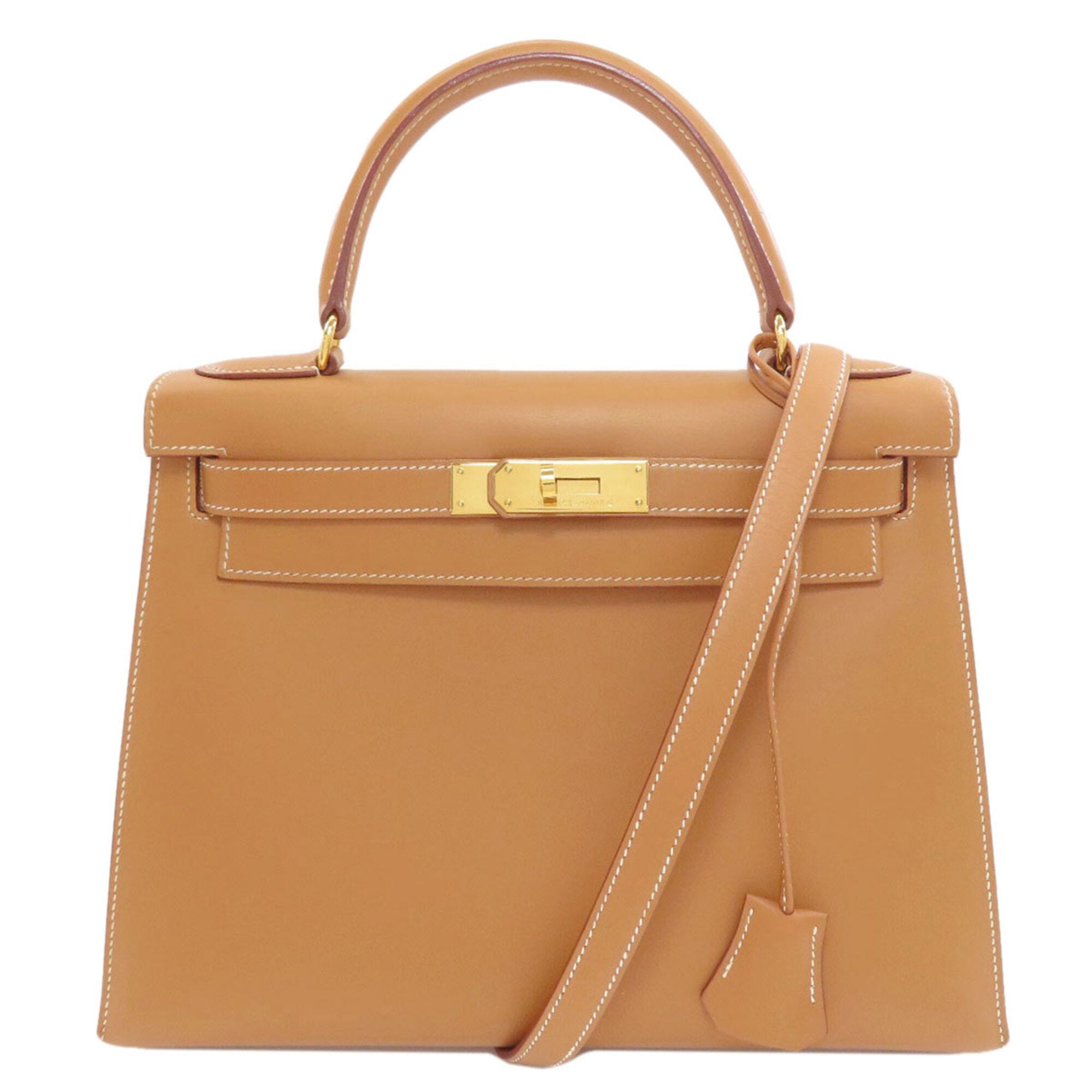 Hermes Natural Chamonix Leather Handbag (Pre-Owned)