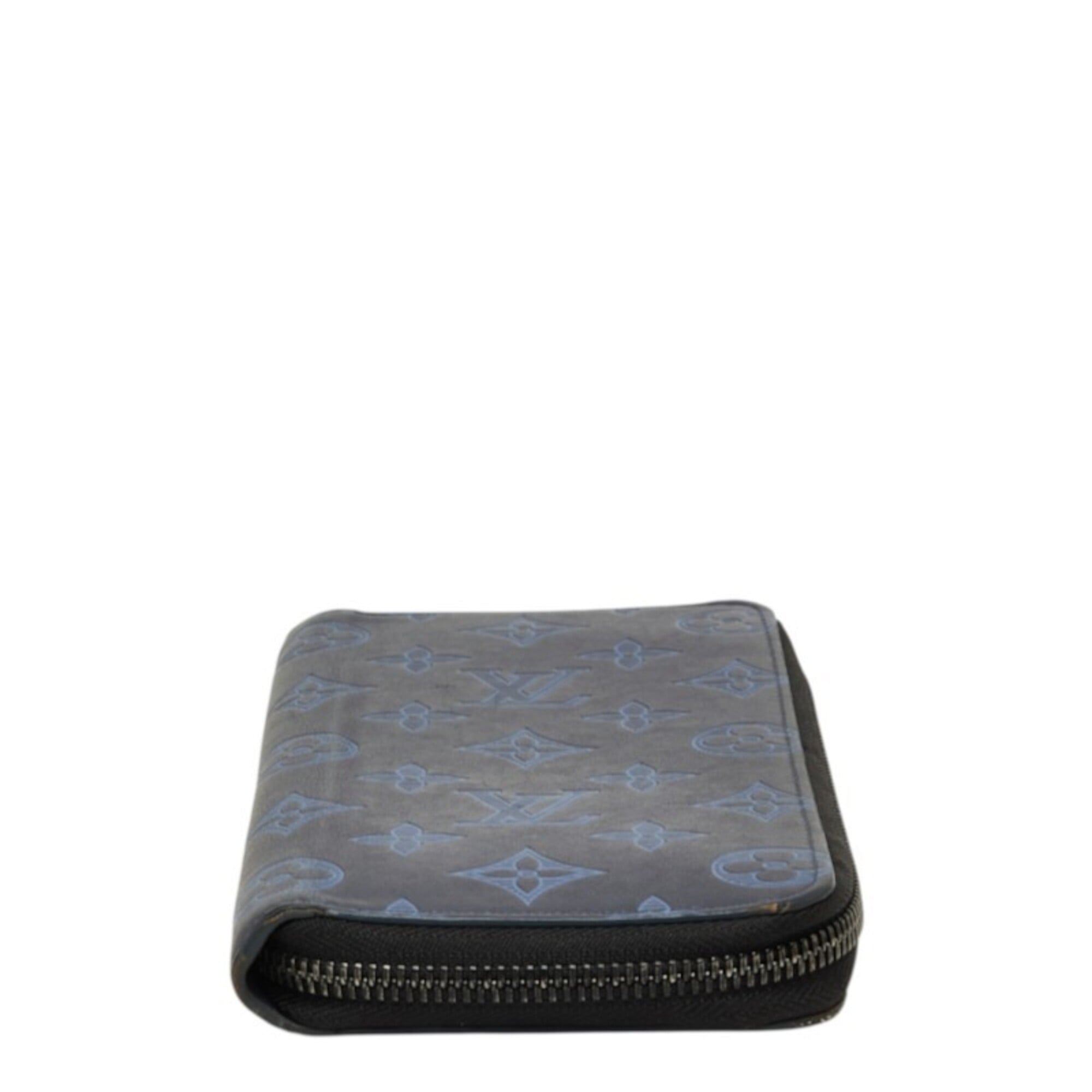 Louis Vuitton Navy Leather Long Wallet (Bi-Fold) (Pre-Owned)