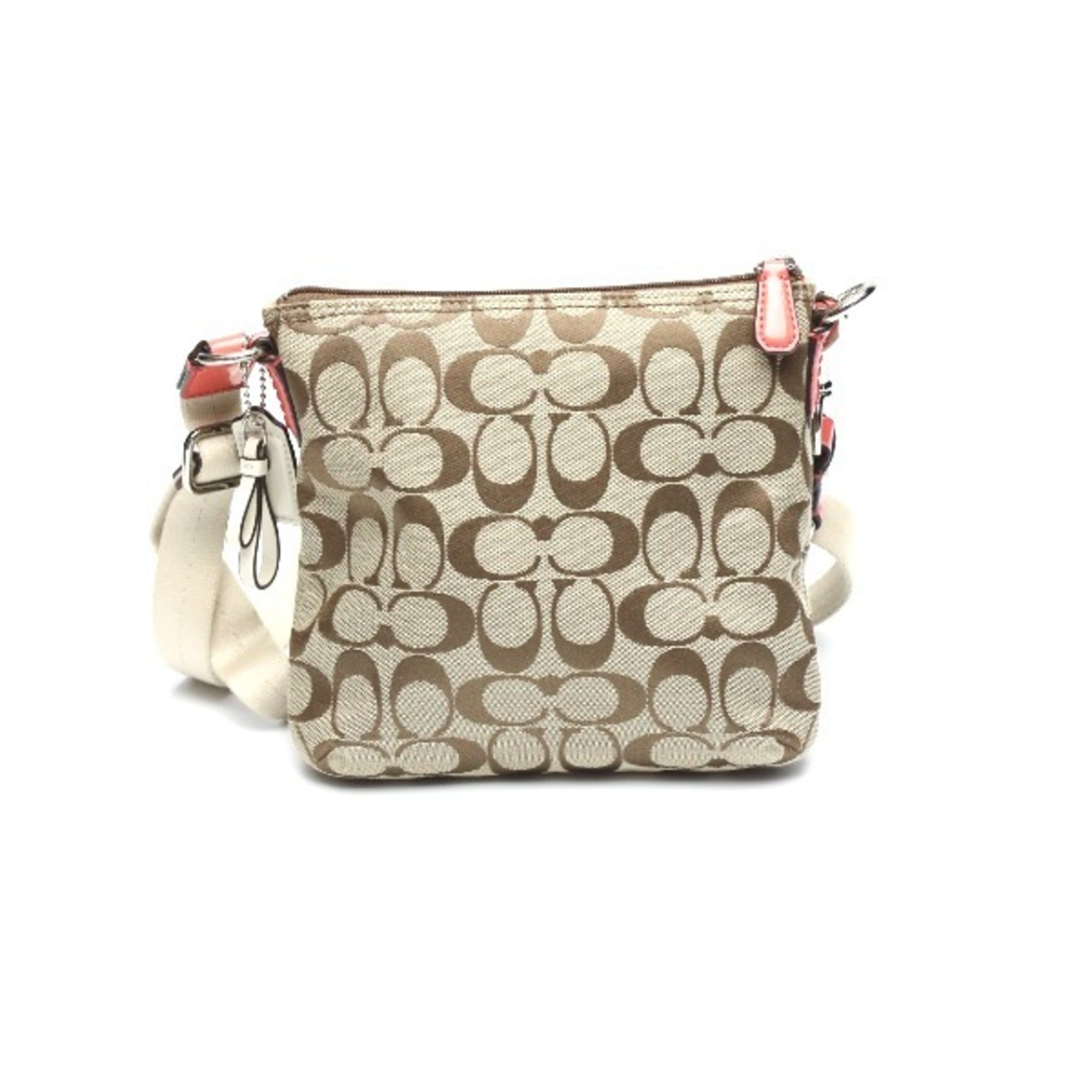 Coach Brown Pink Leather Shoulder Bag (Pre-Owned)