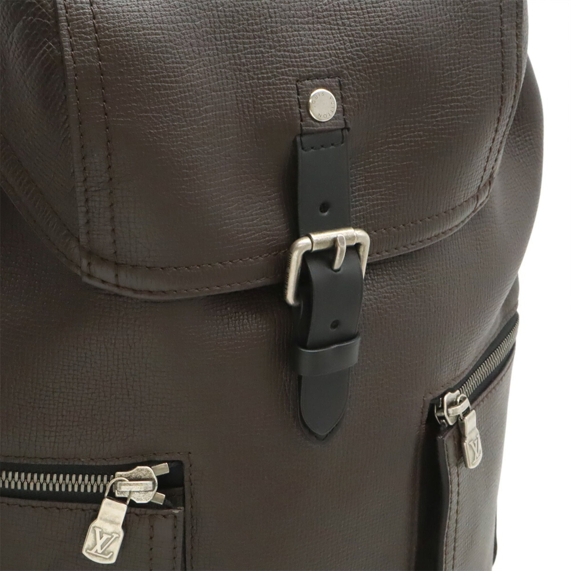 Louis Vuitton Marron Utah Leather Backpack (Pre-Owned)