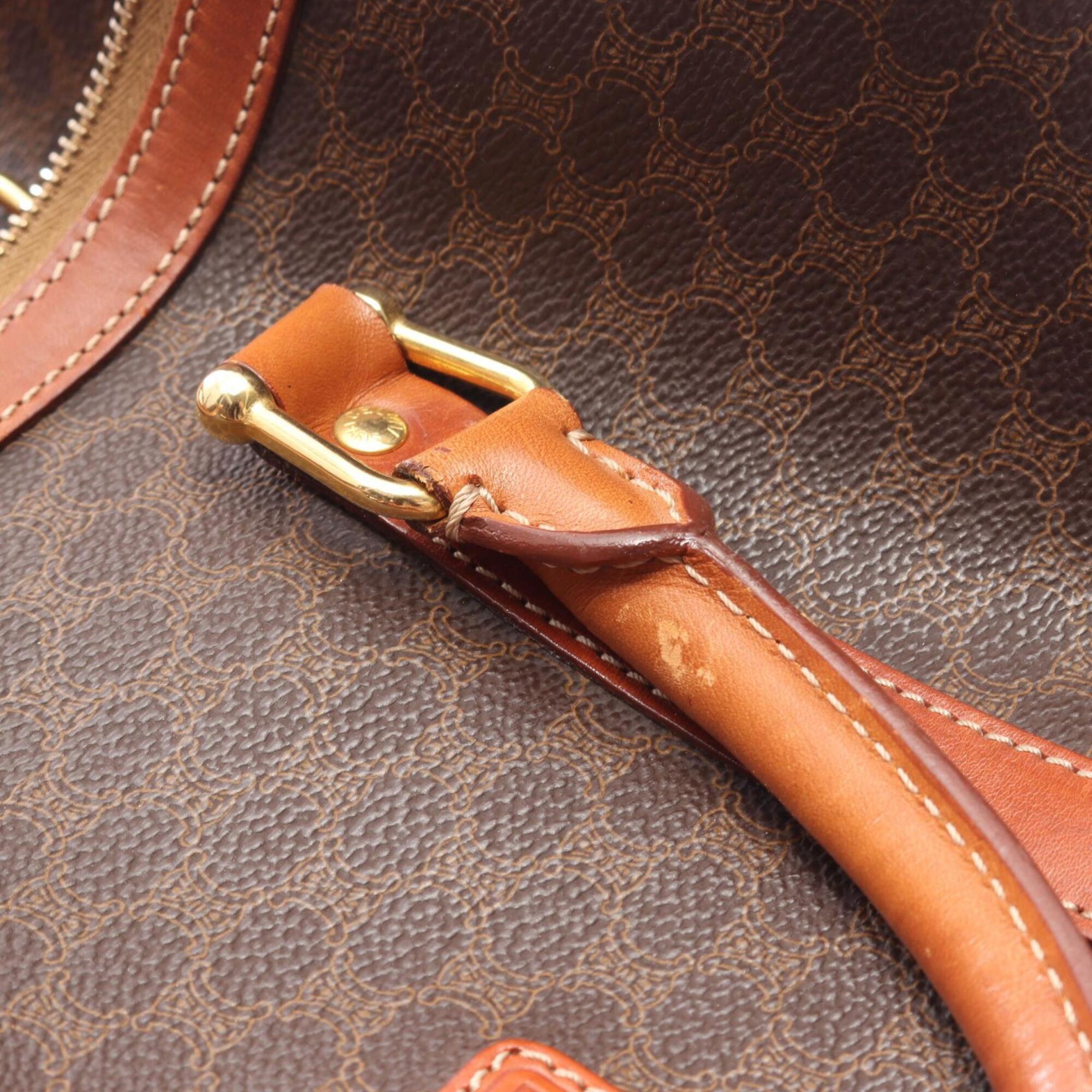 Celine Brown Coated Canvas Pvc Leather Handbag Tote Bag (Pre-Owned)