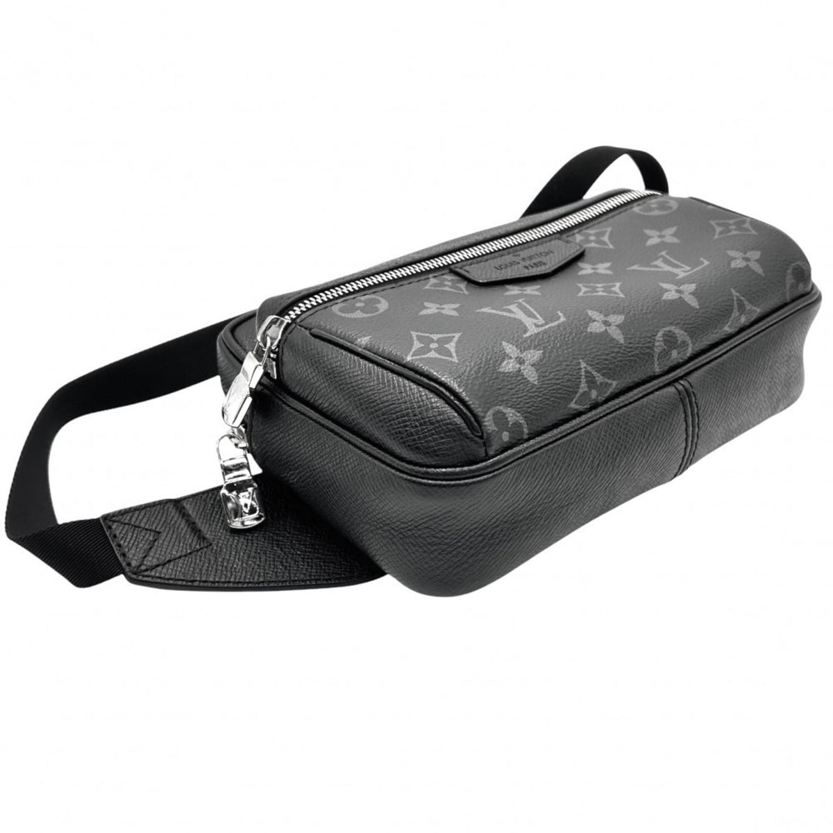 Louis Vuitton Noir Monogram Eclipse Taiga Leather Fanny Pack Pouch Sling Bag (Pre-Owned)