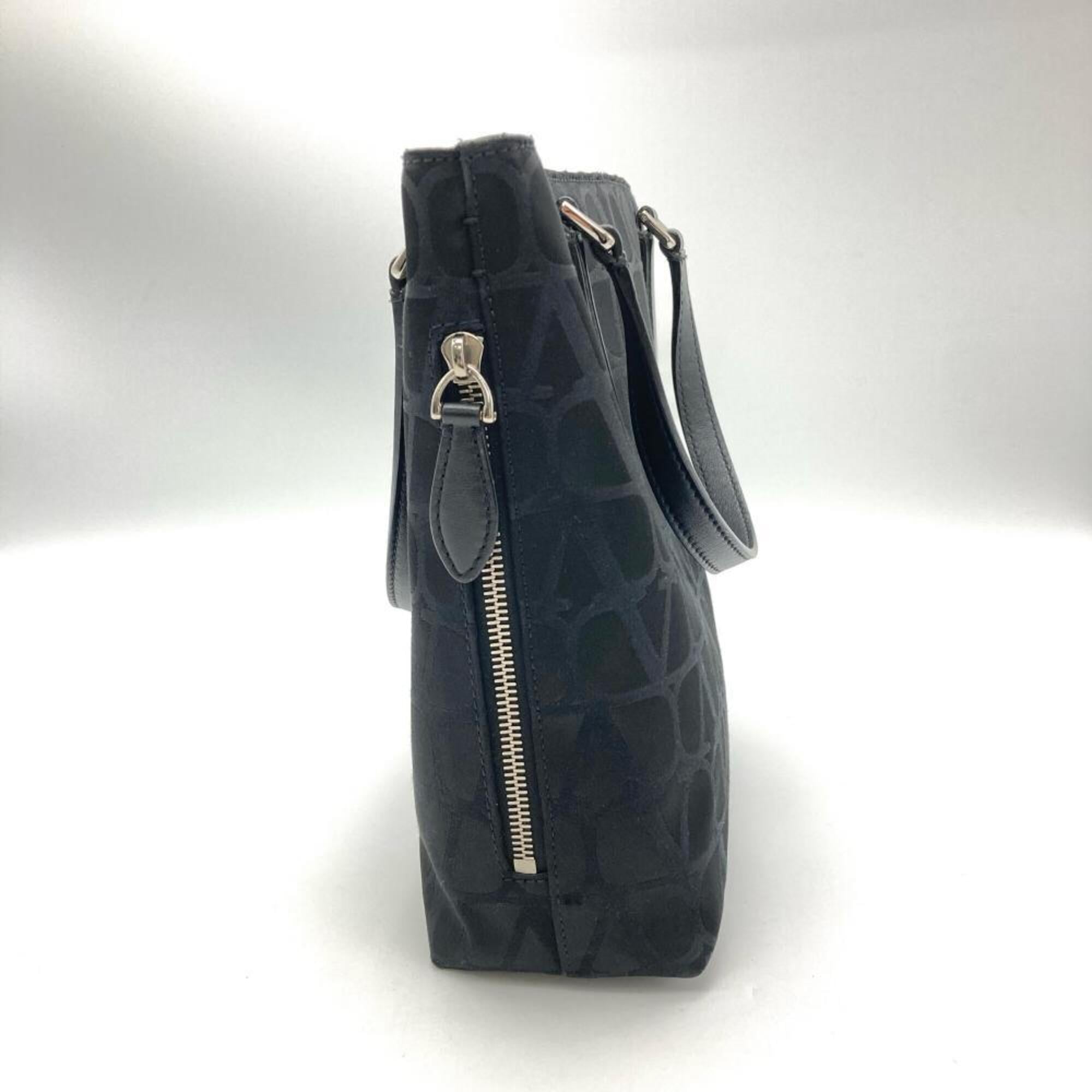 Valentino Black Leather Handbag Shoulder Bag Tote Bag (Pre-Owned)