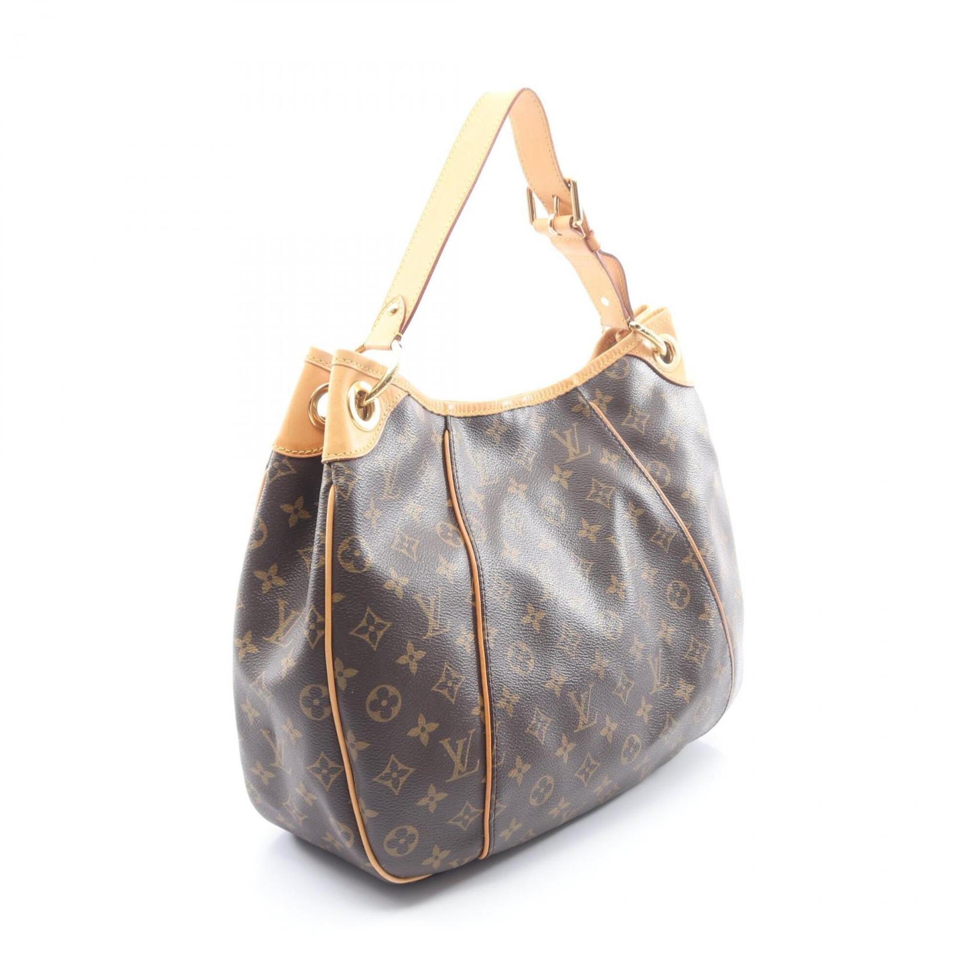 Louis Vuitton Brown Coated Canvas Leather Handbag Shoulder Bag (Pre-Owned)