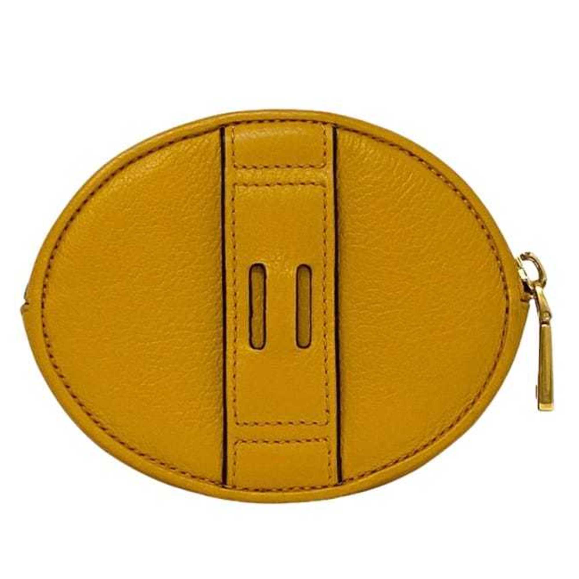 Bally Yellow Leather Coin Purse/Coin Case (Pre-Owned)