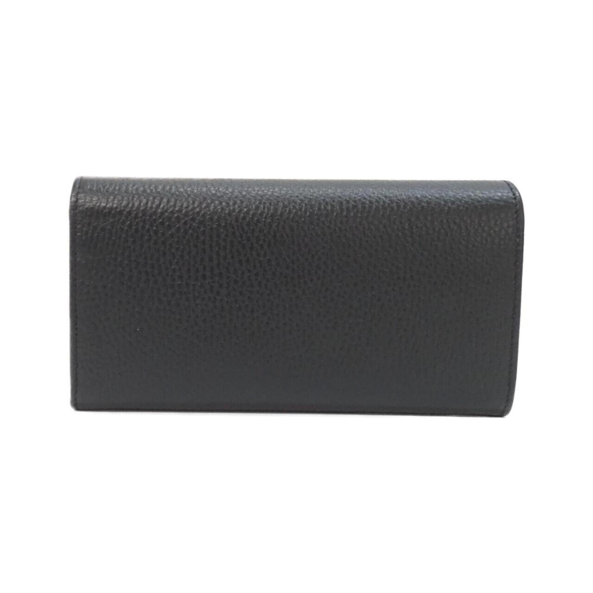 Gucci Black Leather Long Wallet (Bi-Fold) (Pre-Owned)