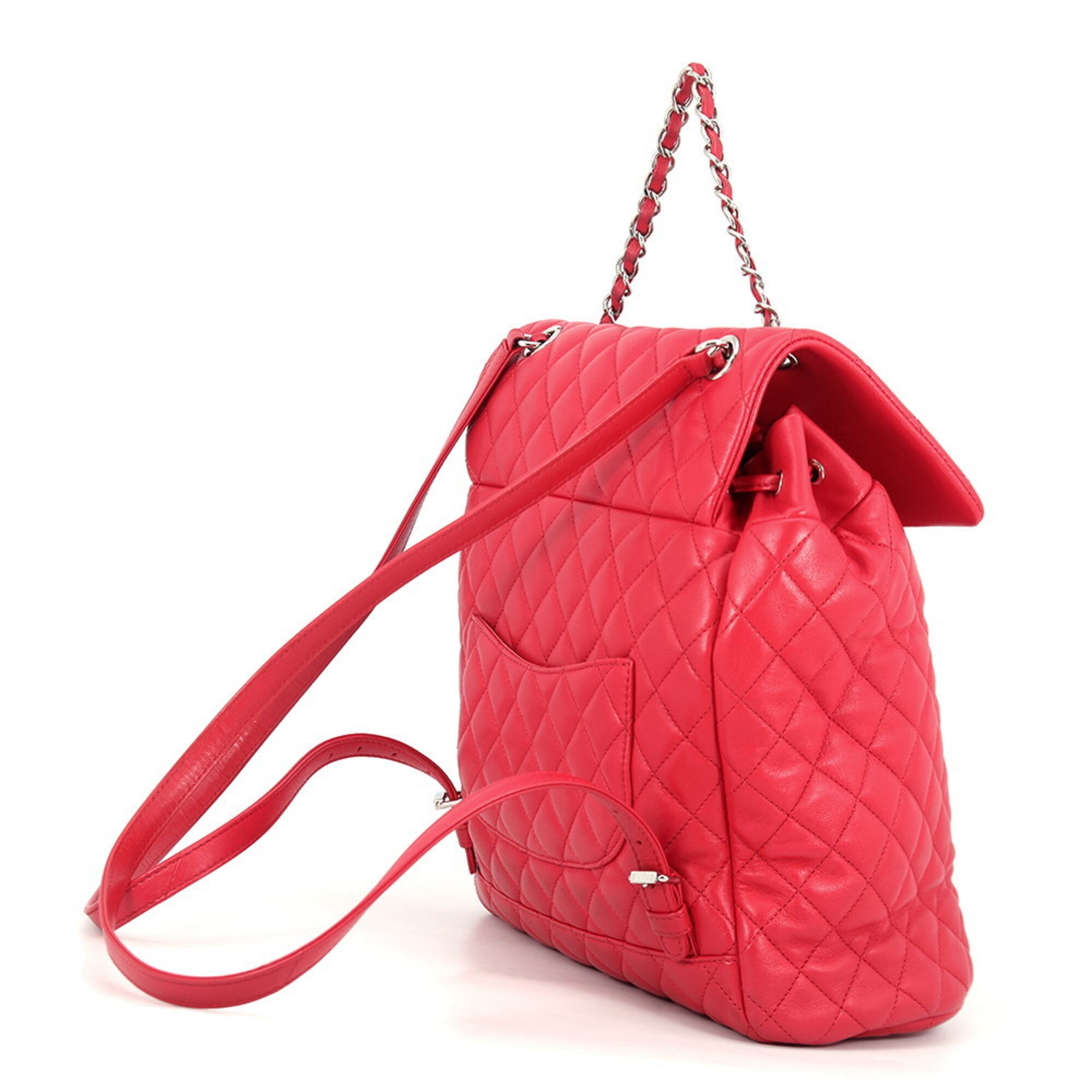 Chanel Red Color Backpack Handbag (Pre-Owned)