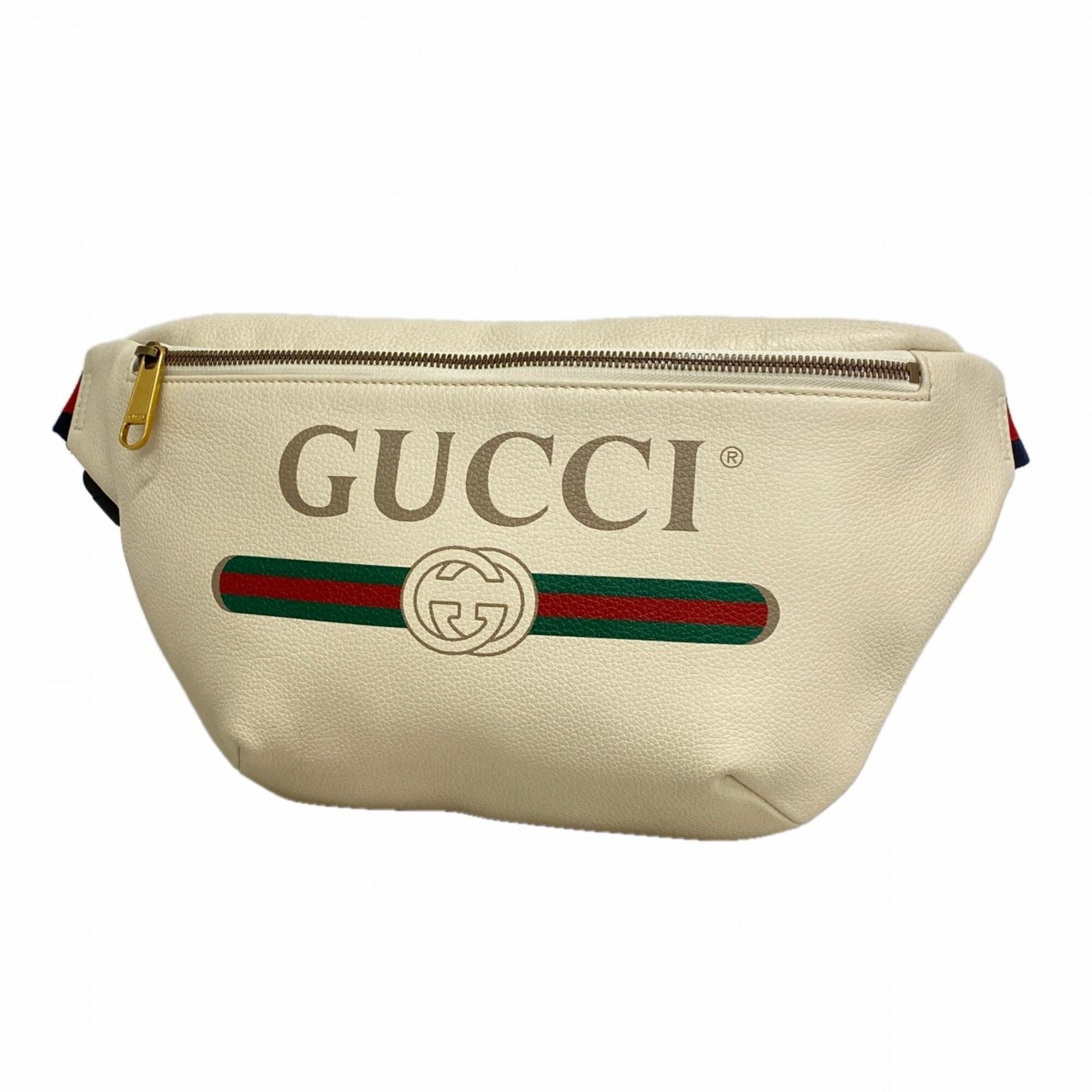 Gucci White Leather Fanny Pack (Pre-Owned)