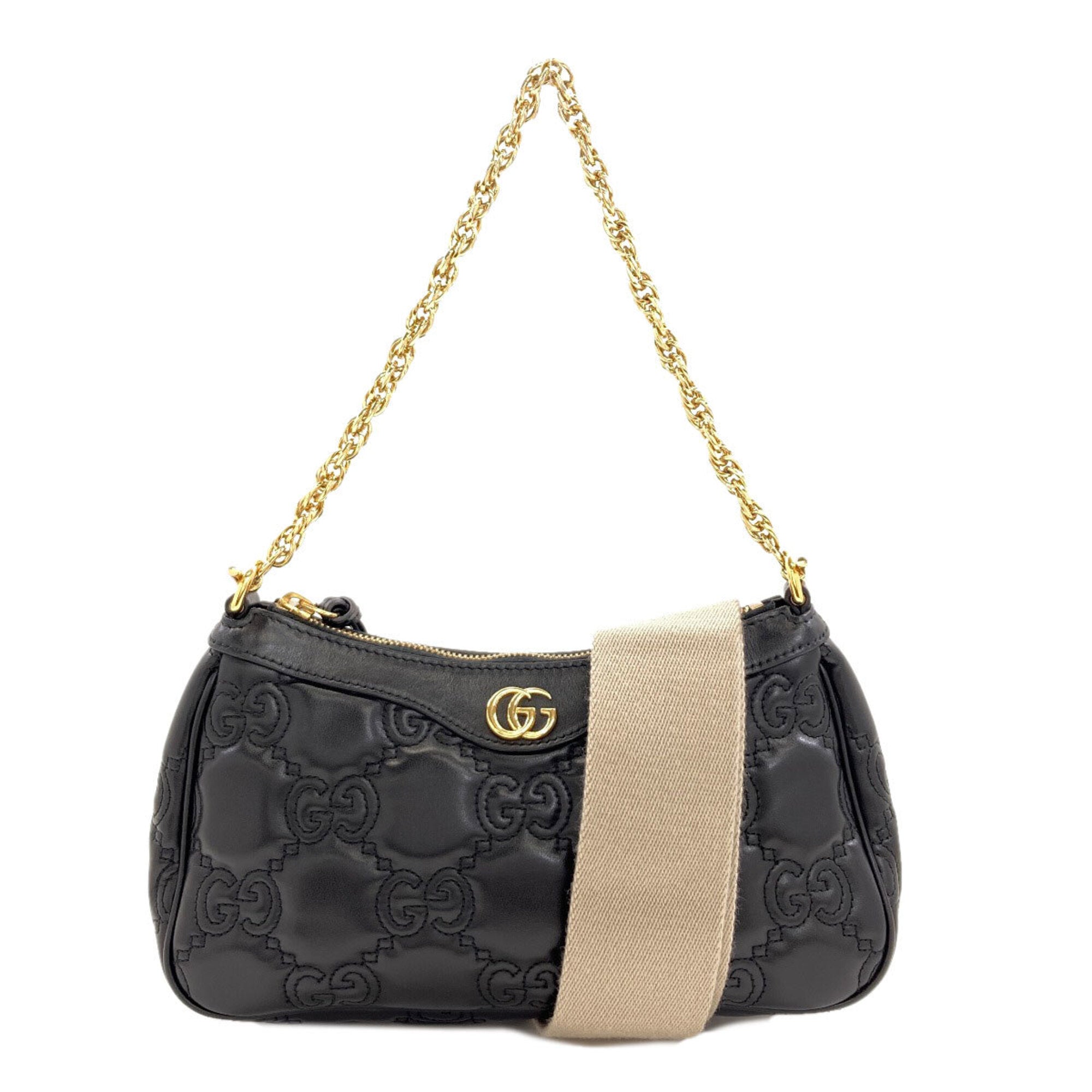 Gucci Black Leather Handbag (Pre-Owned)