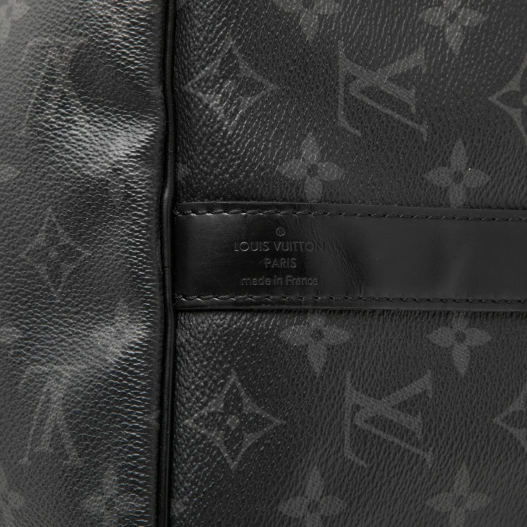 Louis Vuitton Black Gray Monogram Eclipse Pvc Leather Boston Bag Handbag Shoulder Bag (Pre-Owned)