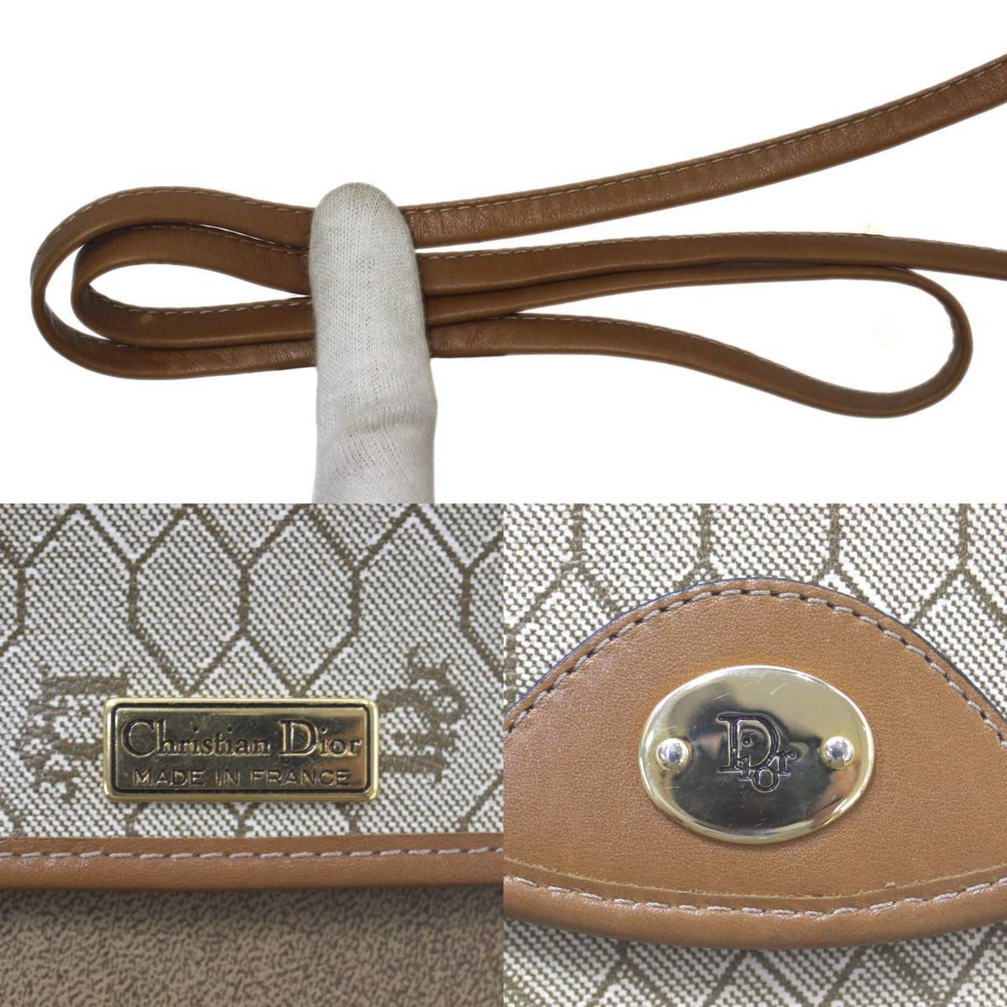 Christian Dior Beige Pvc Leather Shoulder Bag (Pre-Owned)