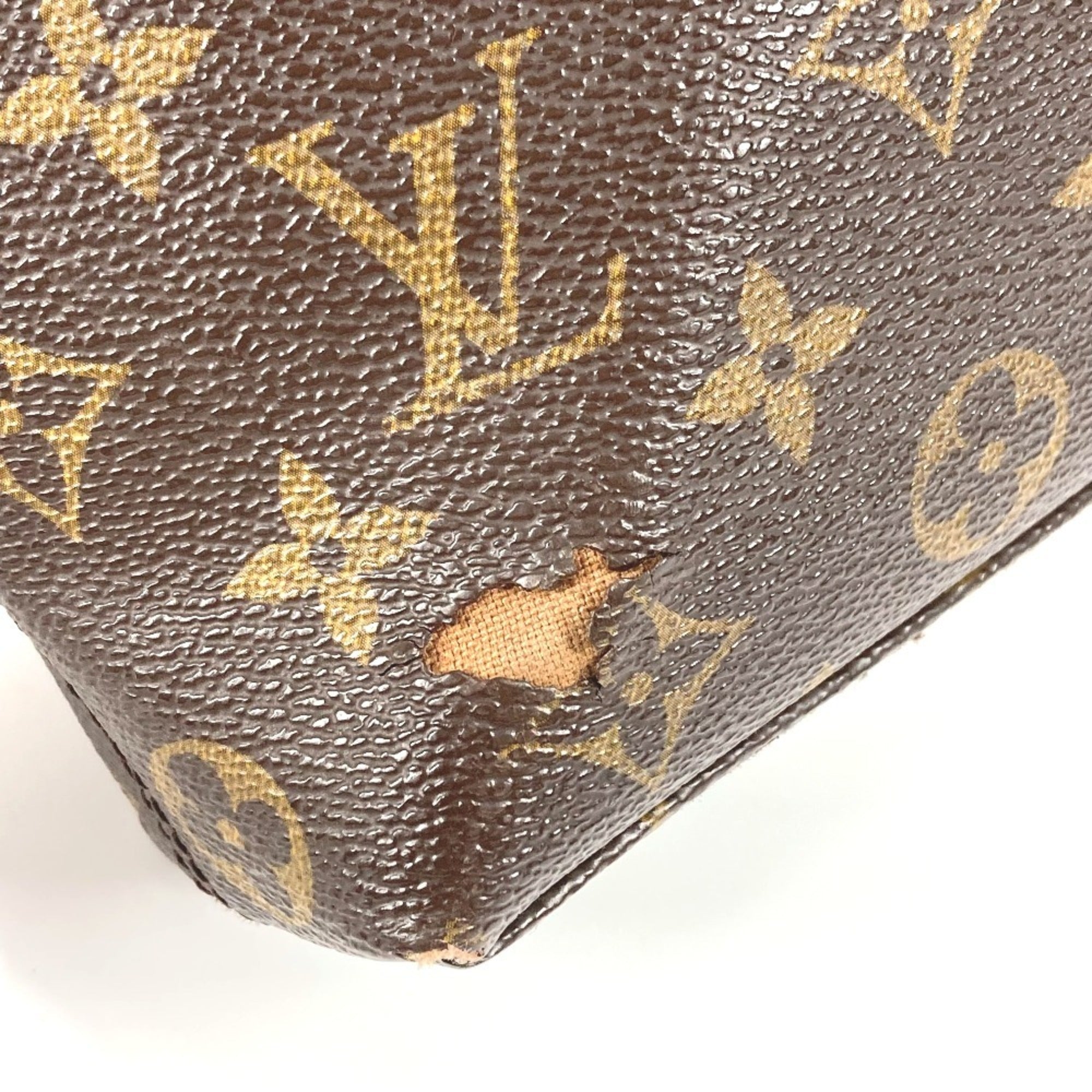 Louis Vuitton Black Brown Monogram Canvas Handbag (Pre-Owned)