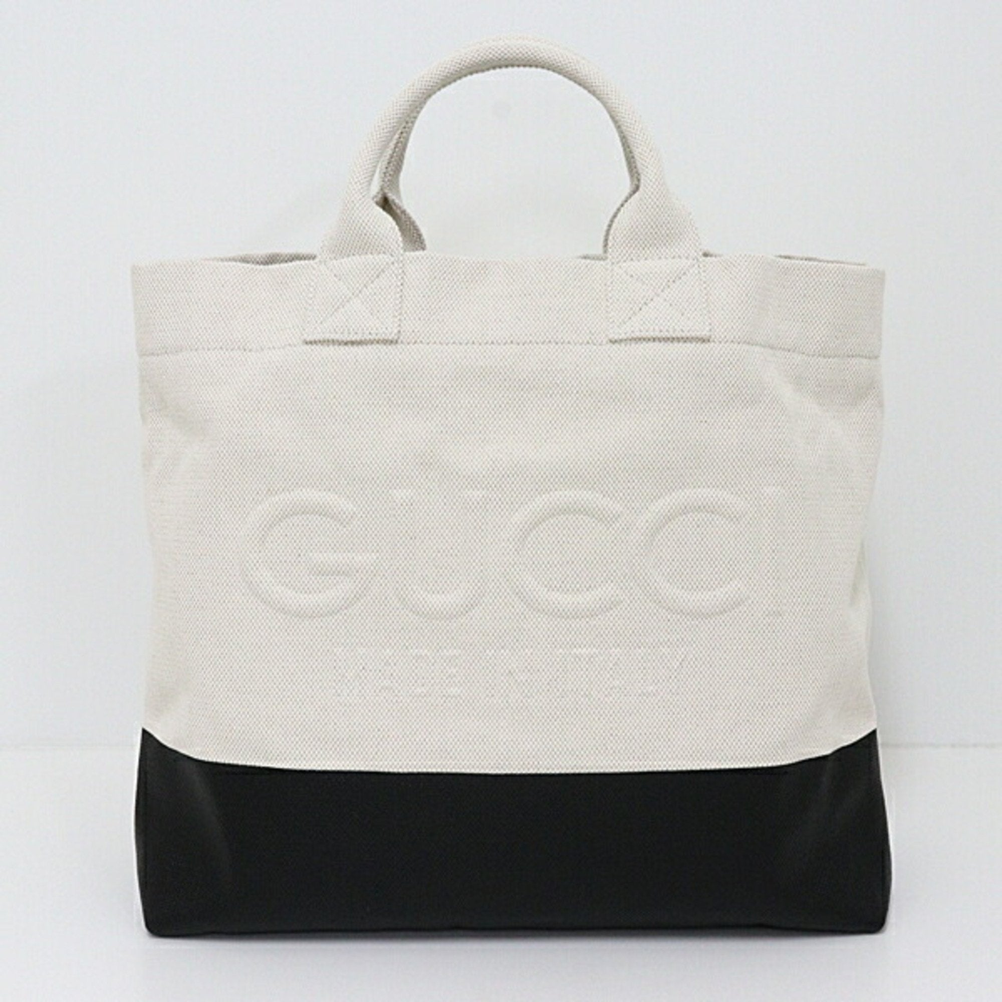 Gucci Black Ivory Canvas Tote Bag (Pre-Owned)