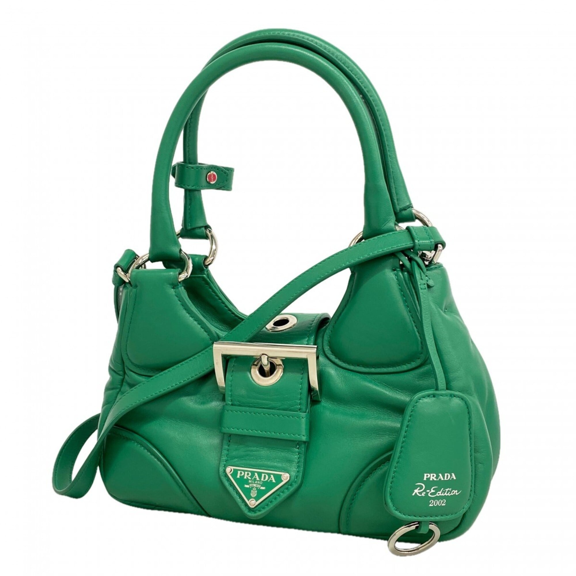 Prada Green Leather Handbag (Pre-Owned)