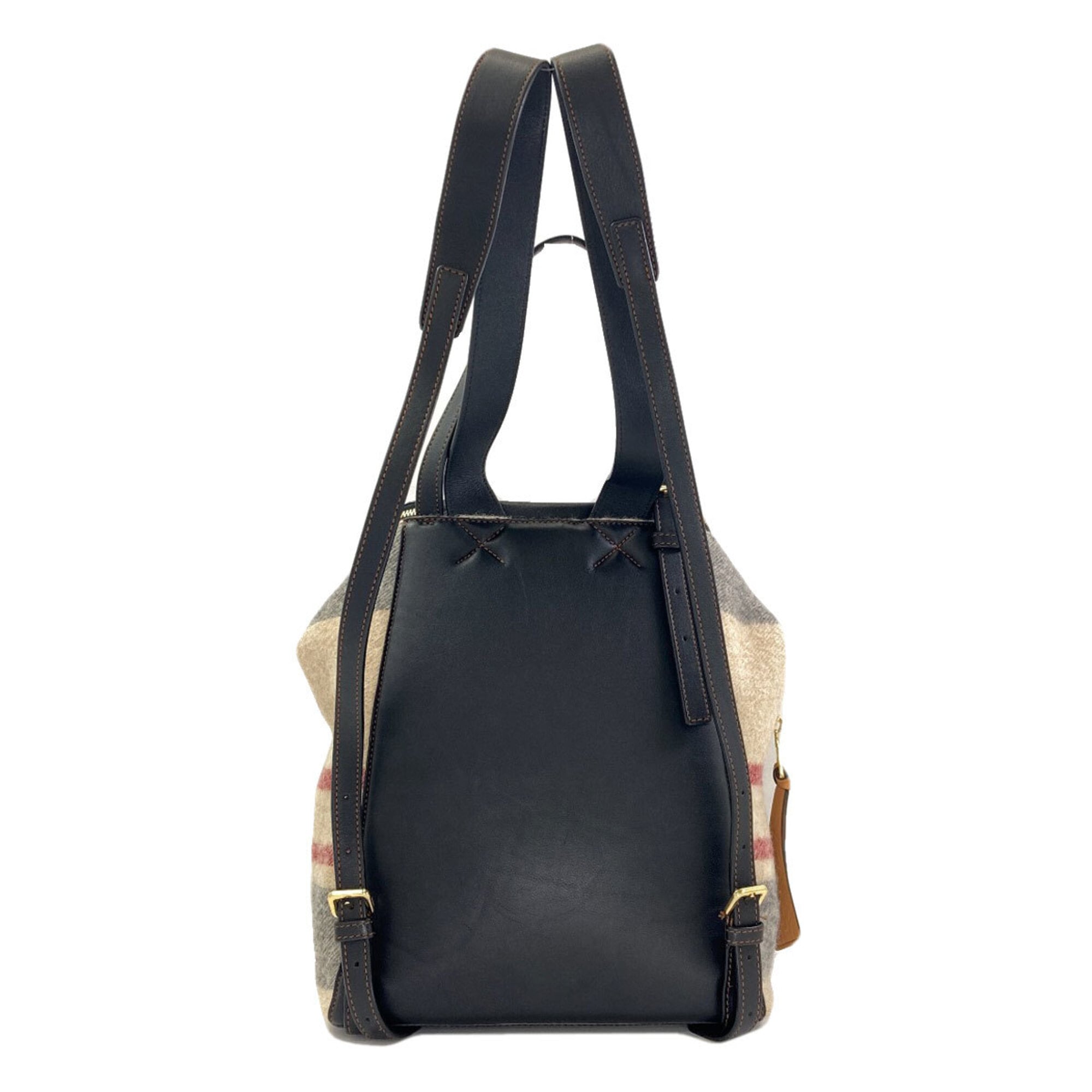 Loewe Beige Black Wool Leather Backpack (Pre-Owned)