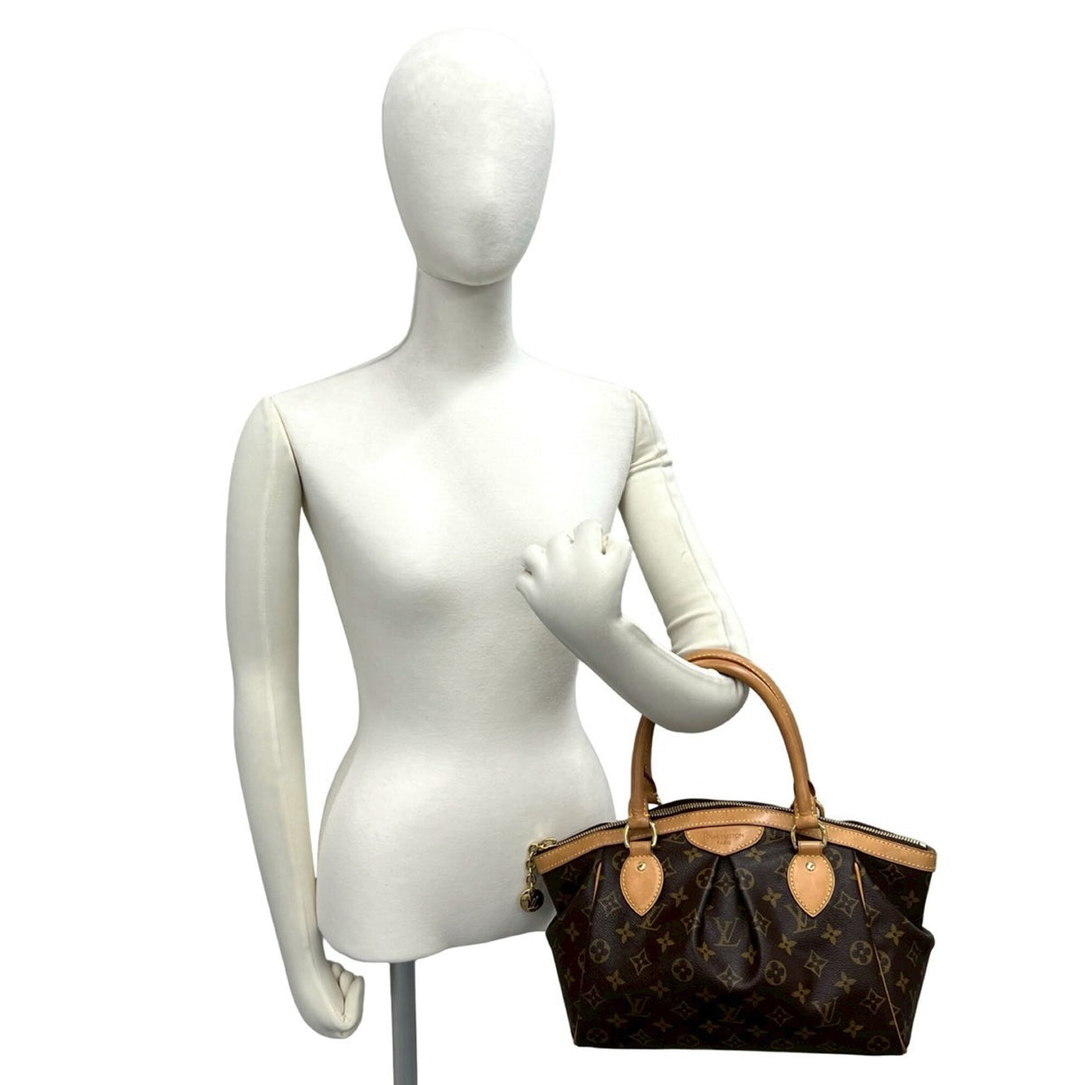 Louis Vuitton Brown Leather Pvc Boston Bag Handbag Tote Bag (Pre-Owned)