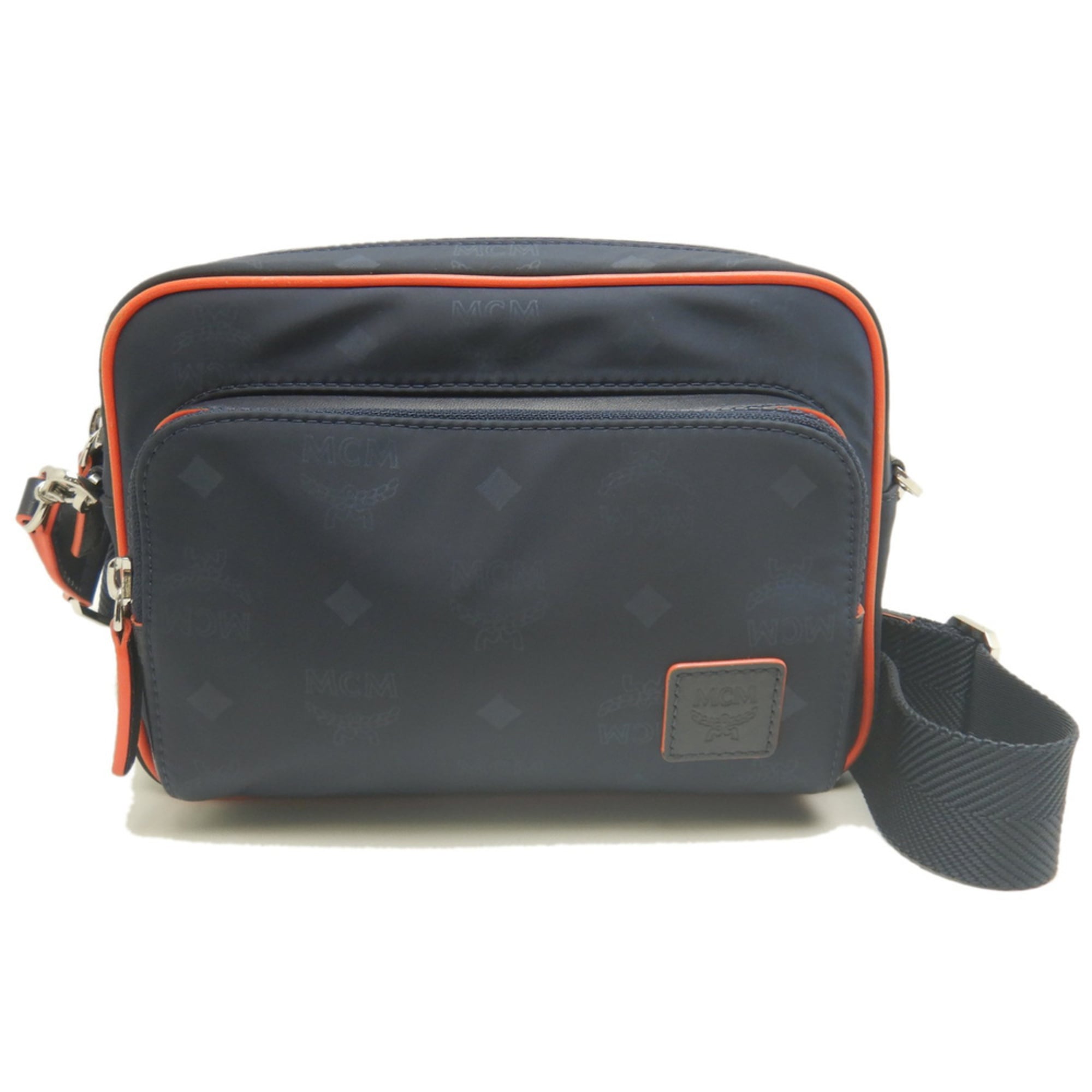 Mcm Navy Nylon Crossbody Bag Shoulder Bag (Pre-Owned)