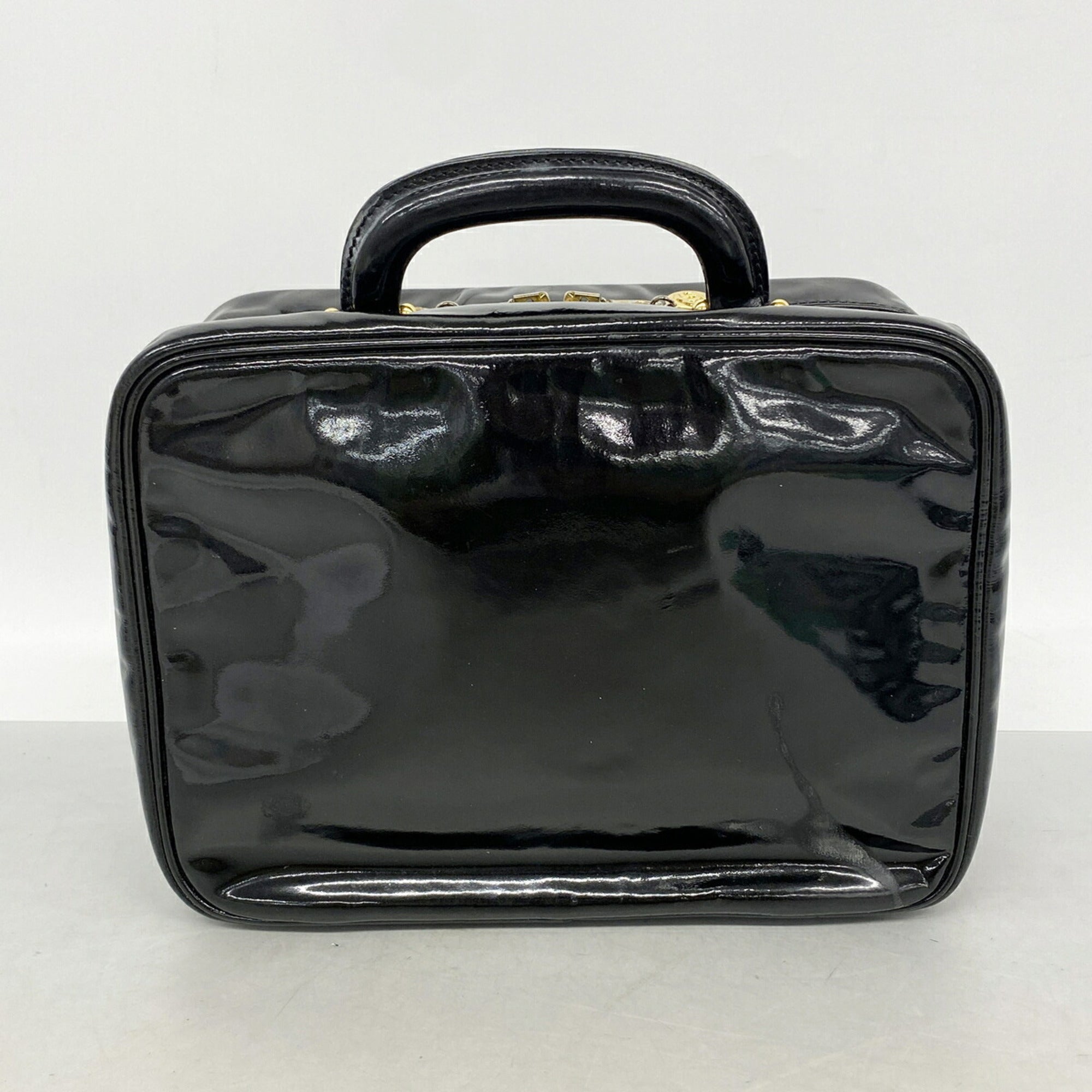 Chanel Black Patent Leather Vanity Bag (Pre-Owned)