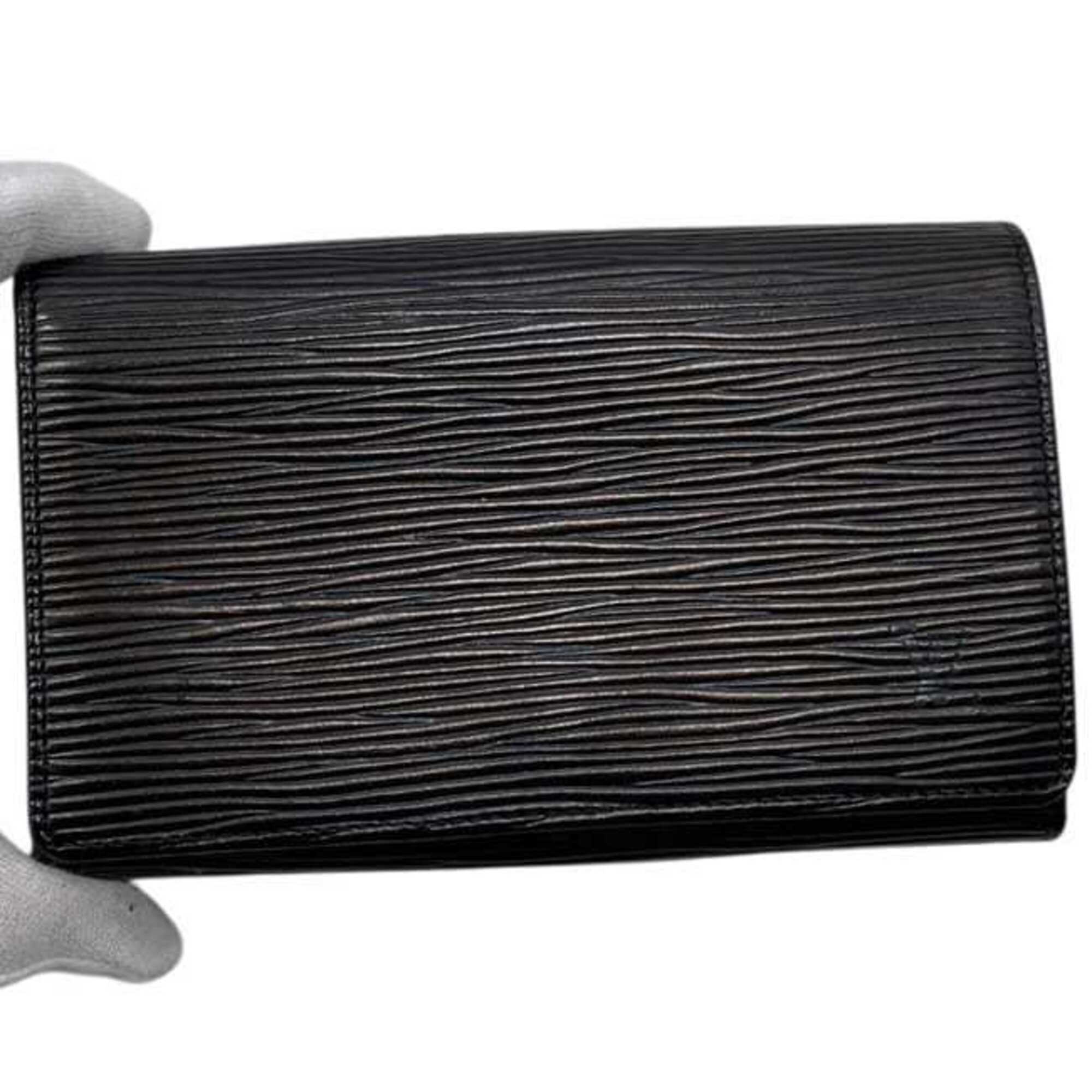 Louis Vuitton Black Noir Epi Leather Wallet (Bi-Fold) (Pre-Owned)