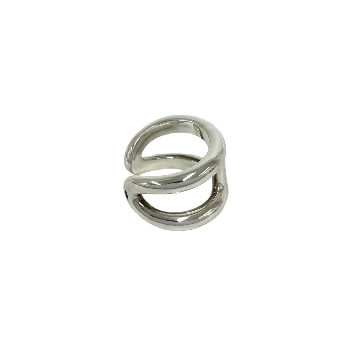 Hermes Silver Silver 925 Band Ring (Pre-Owned)