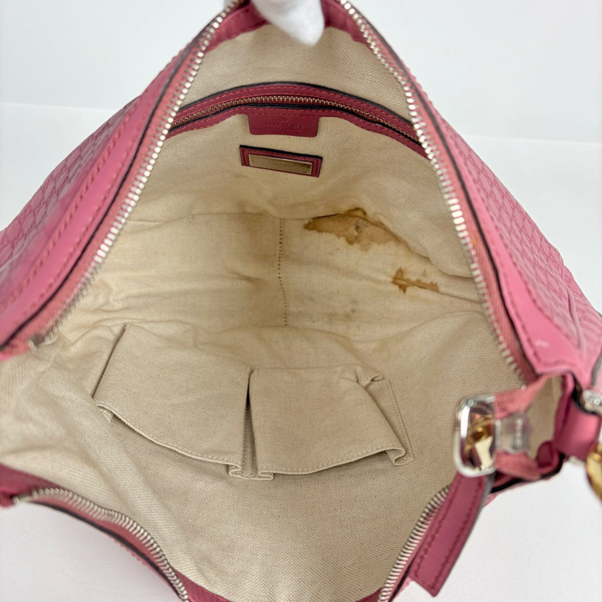 Gucci Pink Leather Shoulder Bag (Pre-Owned)