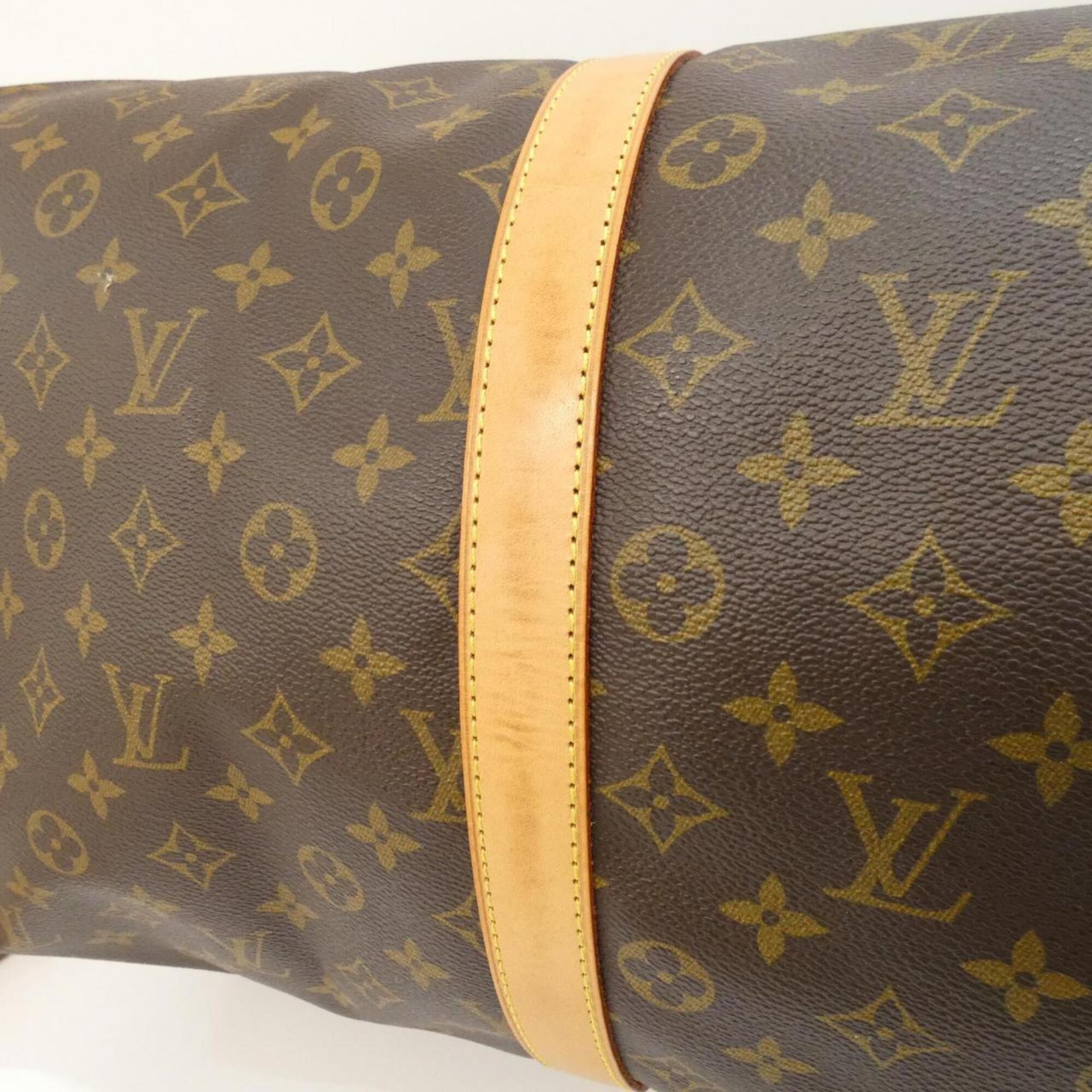 Louis Vuitton Monogram Marron Coated Canvas Boston Bag (Pre-Owned)